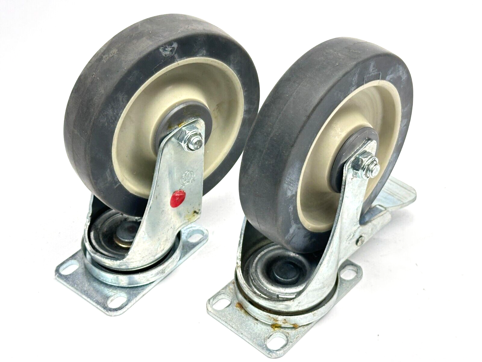 Vulcan 5" X 1-1/4" Swivel Casters w/ Lock LOT OF 2 - Used - Maverick Industrial Sales