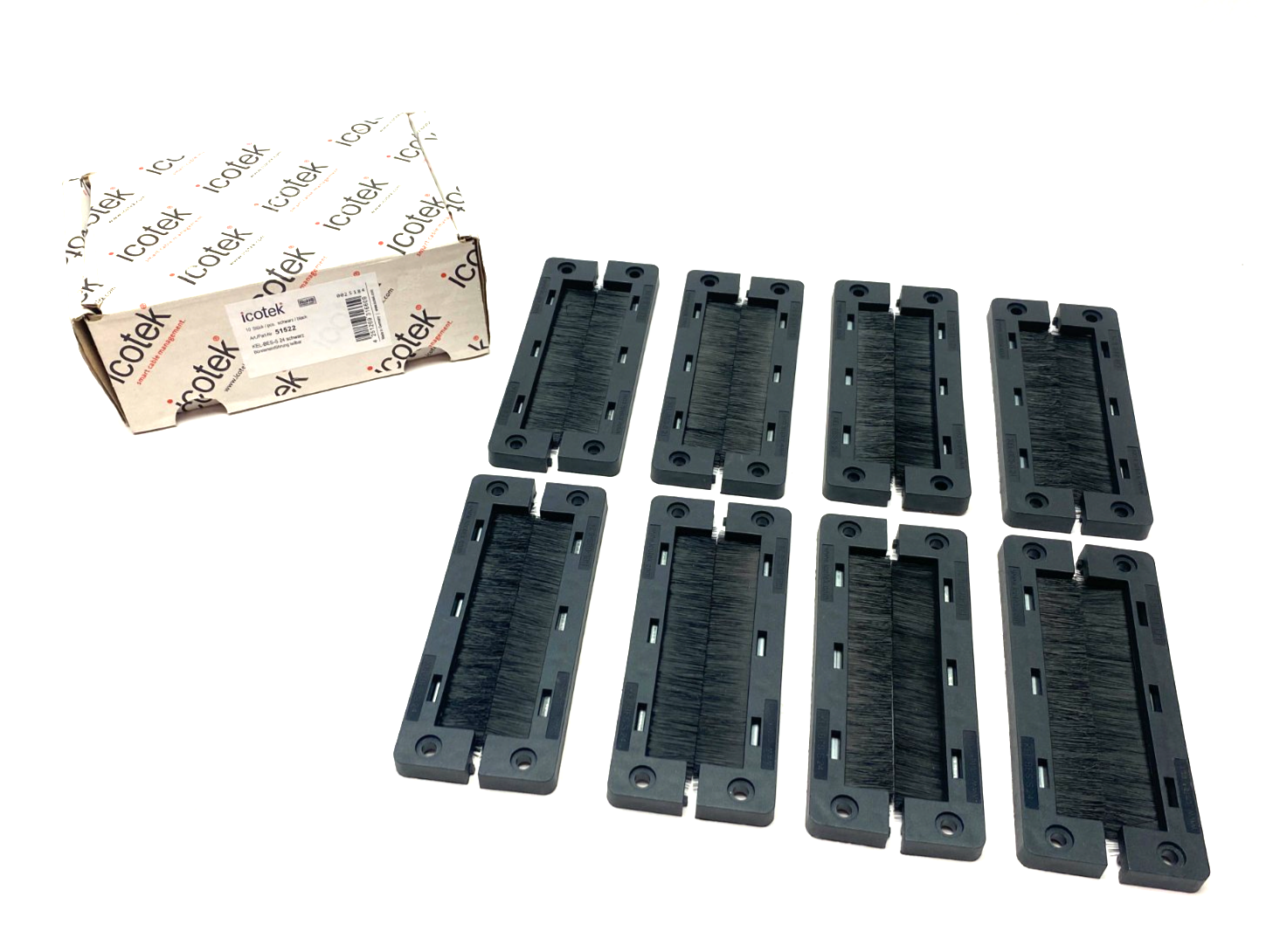 Icotek 51522 Split Cable-Pass Through Brush Plate KEL-BES-S BOX OF 8 - Maverick Industrial Sales