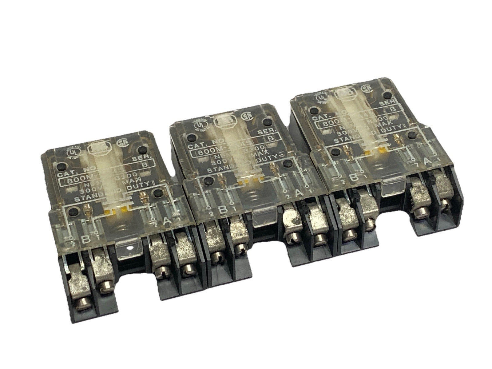 Allen Bradley 800M-XA4S Ser B Contact Block 300VAC LOT OF 3 - Maverick Industrial Sales