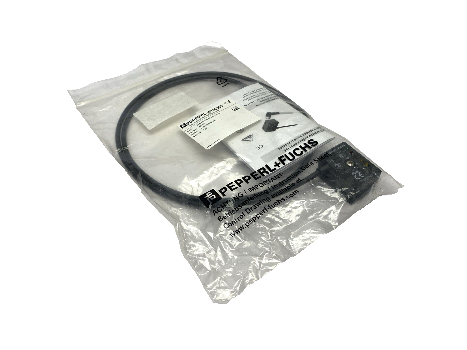 Pepperl+Fuchs VBA-2E-G10-ZAJ-1M-V1-W AS-Interface Sensor 221247 - Maverick Industrial Sales