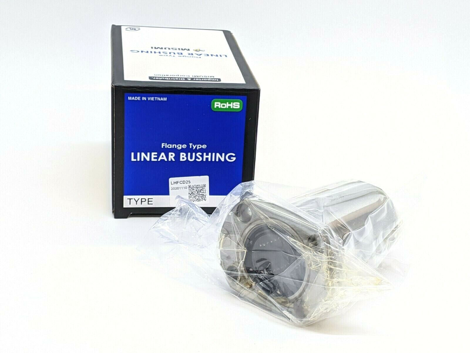 MiSUMi LHFCD25 Flanged Linear Bushing 83mm L, 40mm OD, 25mm Shaft Diameter - Maverick Industrial Sales