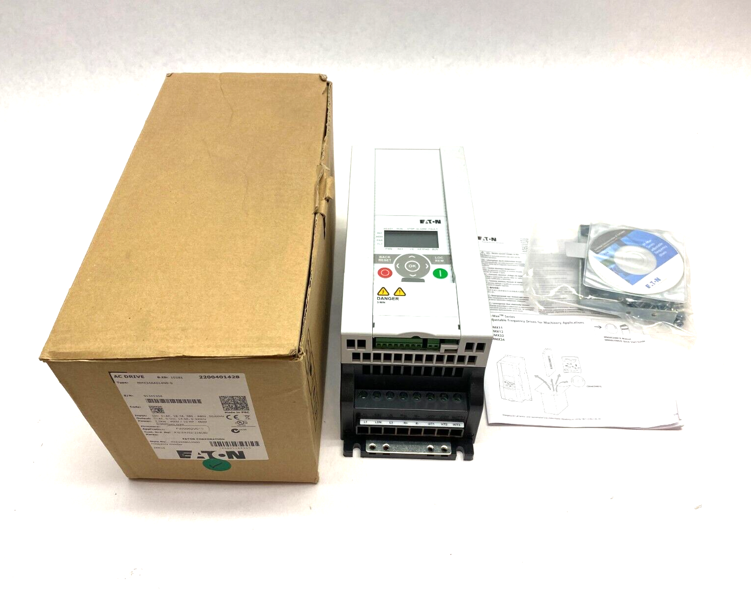 Eaton MMX34AA014N0-0 M-Max Sensorless Vector Adjustable Frequency Drive - Maverick Industrial Sales