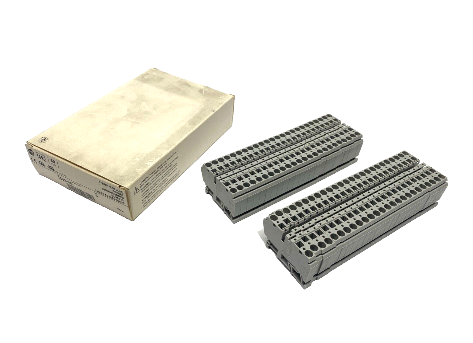 Allen Bradley 1492-R6 Ser. A Terminal Block, Gray, BOX OF 49 - New – Open box - Maverick Industrial Sales