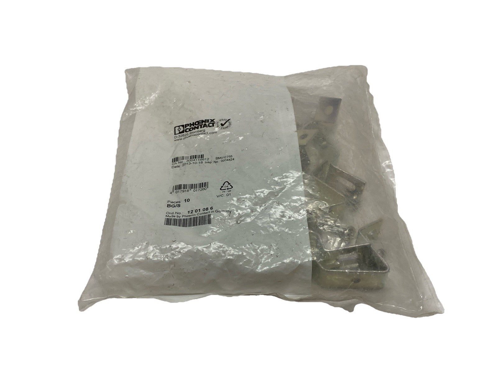 Phoenix Contact BG/S Angled Brackets 1201086 LOT OF 10 - New - Maverick Industrial Sales