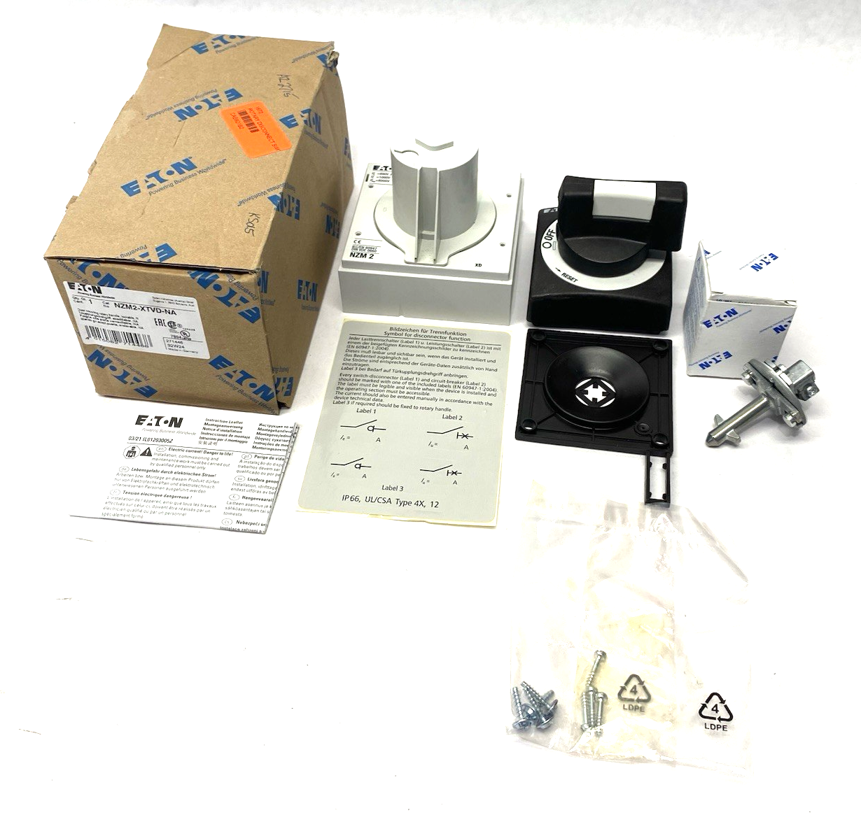 Eaton NZM2-XTVD-NA Door Coupling Rotary Handle Accessory Kit, Lockable - Maverick Industrial Sales