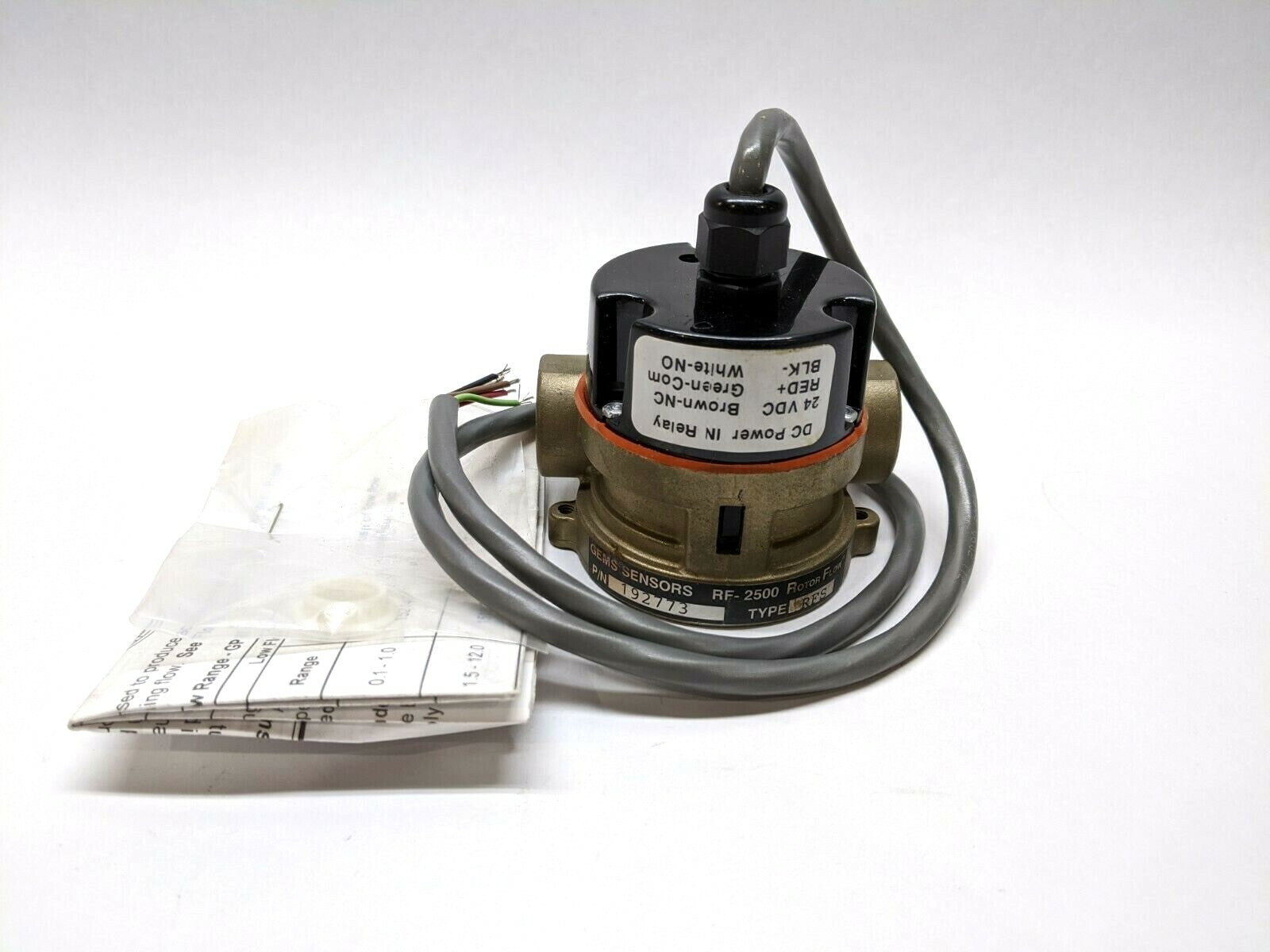 Gems 192773 Type RFS RF-2500 RotorFlow Sensor - New – Open box - Maverick Industrial Sales