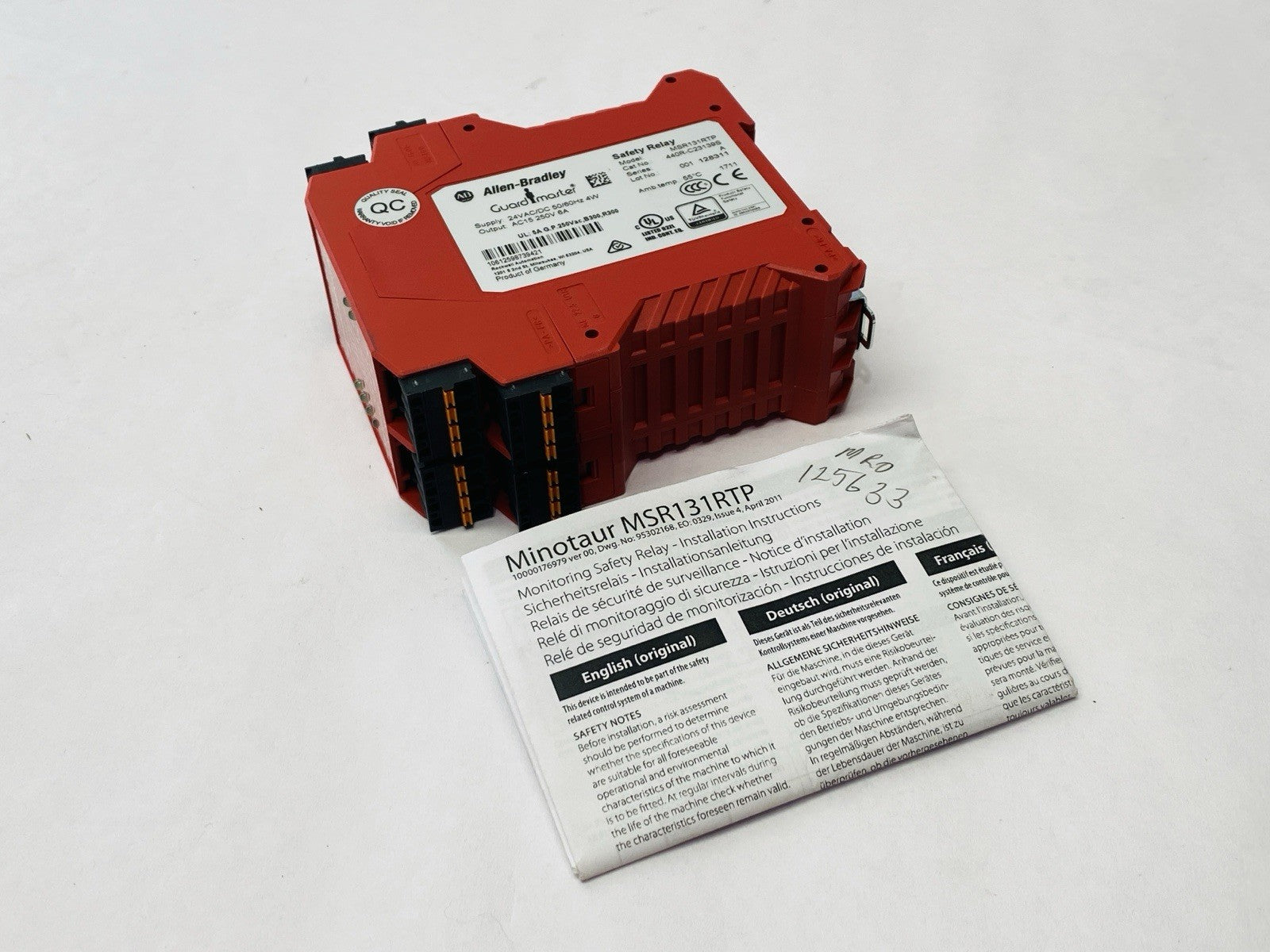 Allen Bradley 440R-C23139S Safety Relay 3NO Out 2NO MSR131RTP - Maverick Industrial Sales
