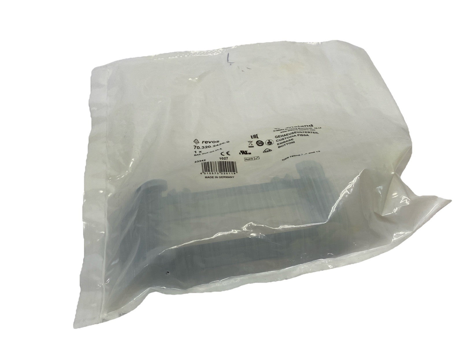Wieland BOTTOM BAS GUT GA 24 A Cable Hood Base Connector 70.320.2428.0 - Maverick Industrial Sales
