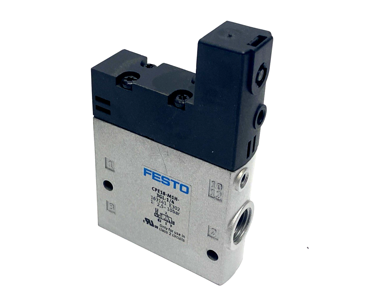Festo CPE18-M1H-3GL-1/4 Pneumatic Solenoid Valve, 3/2-Way Monostable G1/4 163141 - Maverick Industrial Sales