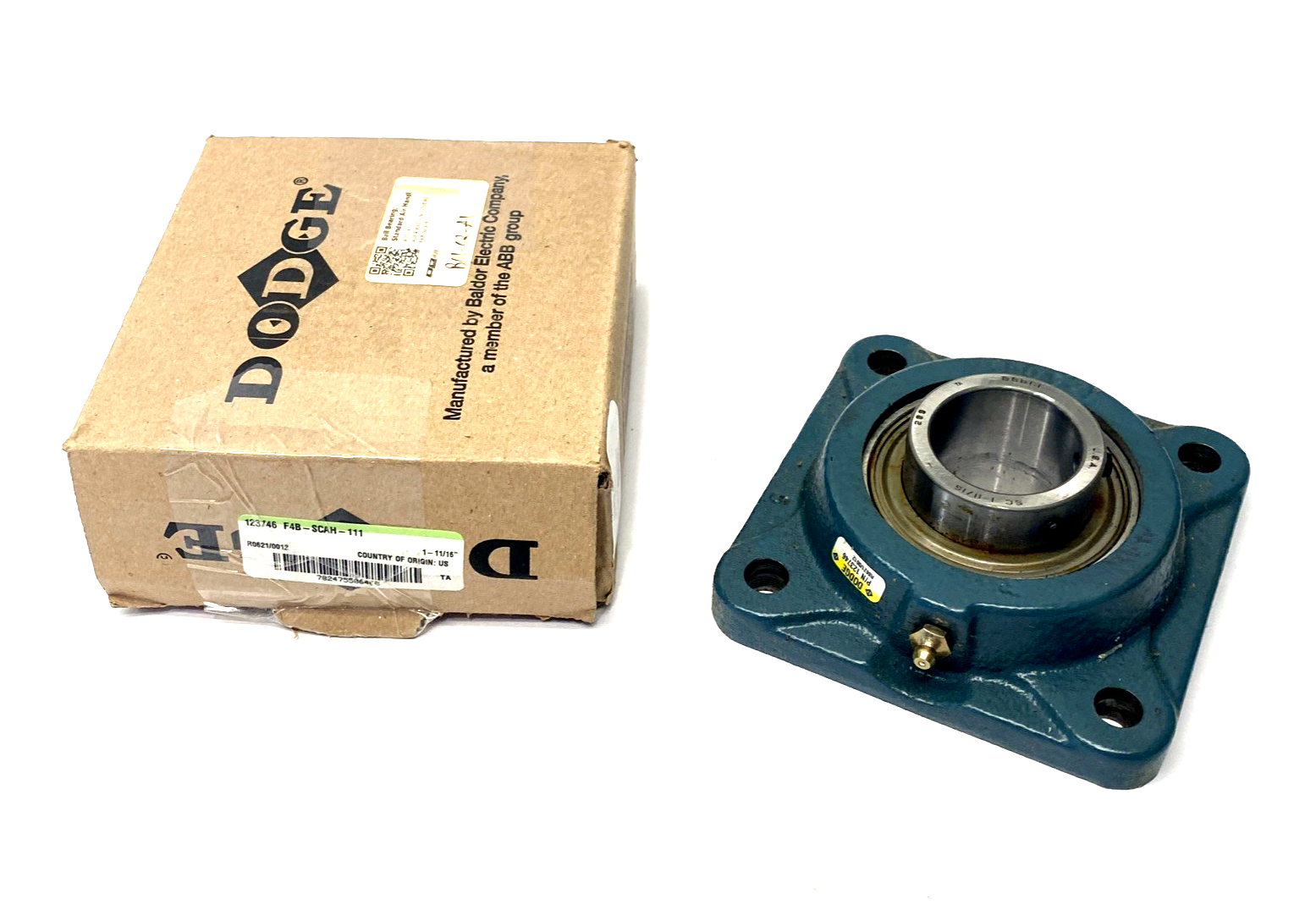 F4B-SCAH-111 | Dodge Flange-Mount Ball Bearing Unit 1-11/16" Bore, 4-Bolt Flange - New – Open box - Maverick Industrial Sales