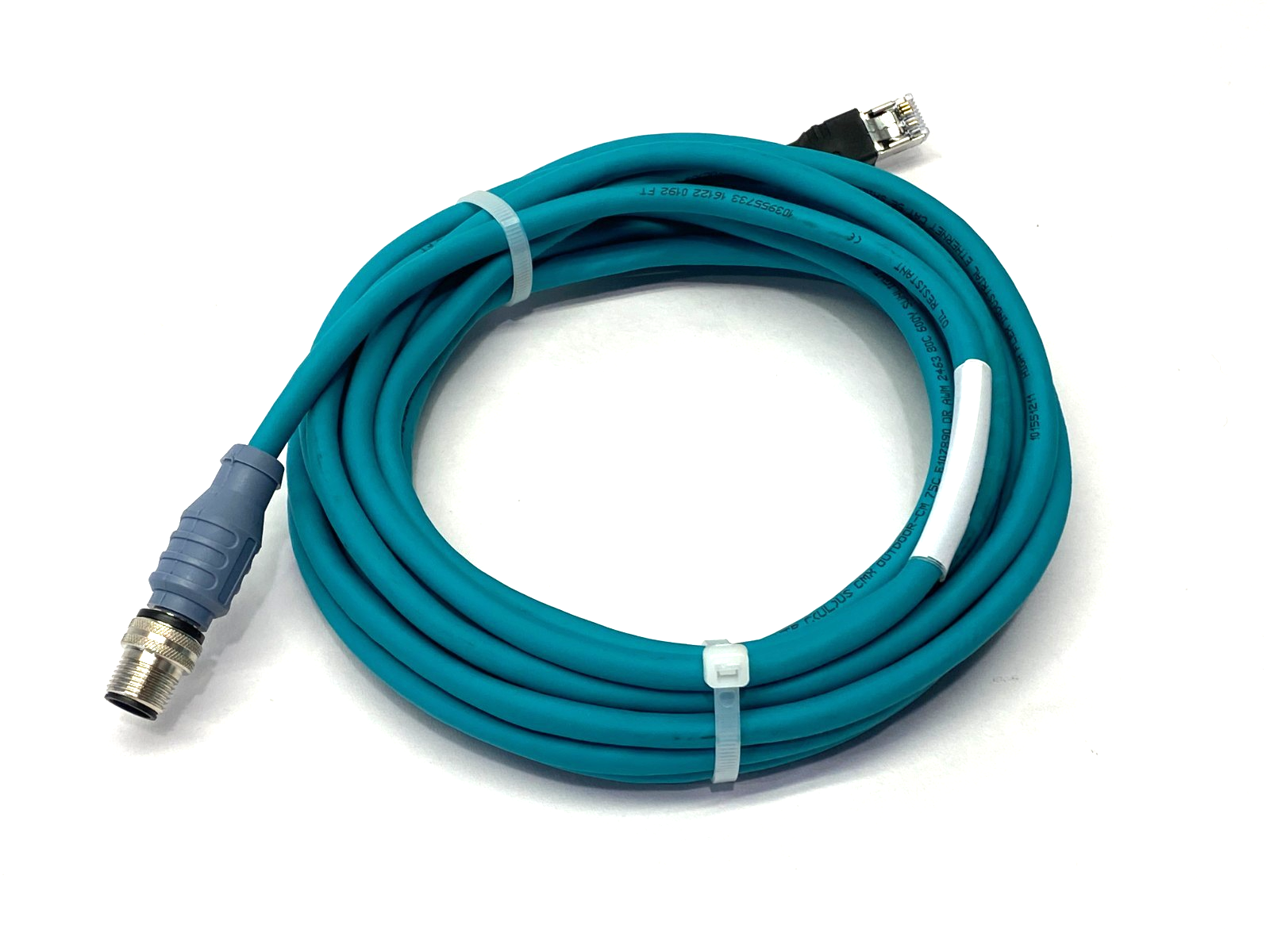 Turck RSCD RJ45 441-5M Double Ended Ethernet Cable RJ45 to M12 M/M U3-00588 - Maverick Industrial Sales