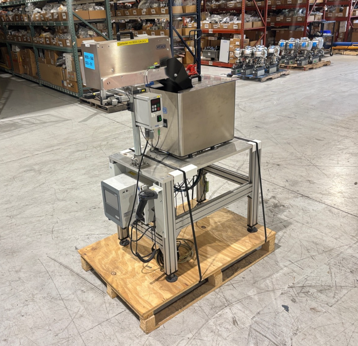 Weber ZEL 240 Vibratory Bowl Screw Feeder System MFS168 SOR 3, C30S1M Controller - Maverick Industrial Sales