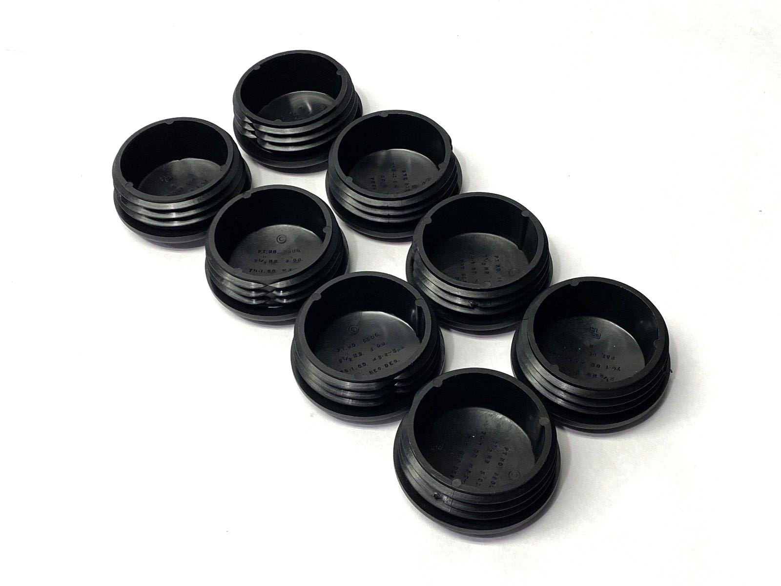 3" OD Round Light Pole Domed Plugs, Fits Hole ID 2.59" to 2.73" LOT OF 8 - Maverick Industrial Sales
