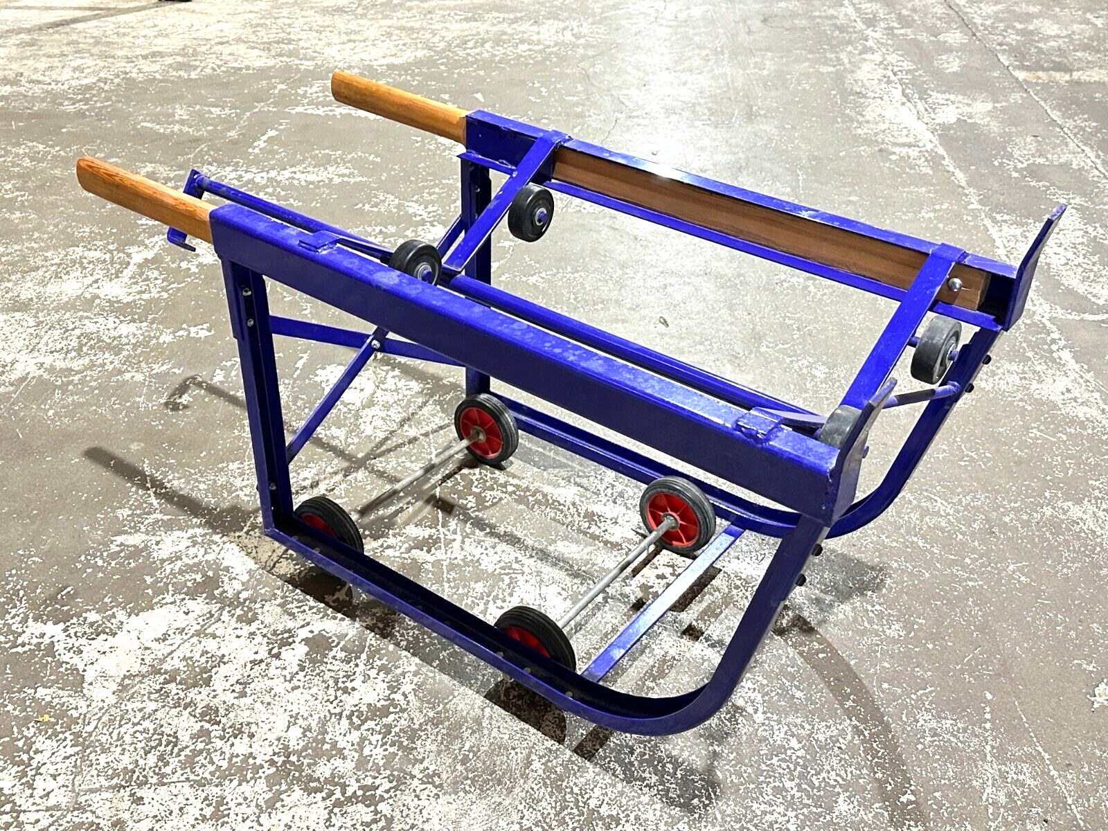 Drum Cradle | WorkSmart Steel Frame Rotating With Wooden Handles- Used - Maverick Industrial Sales