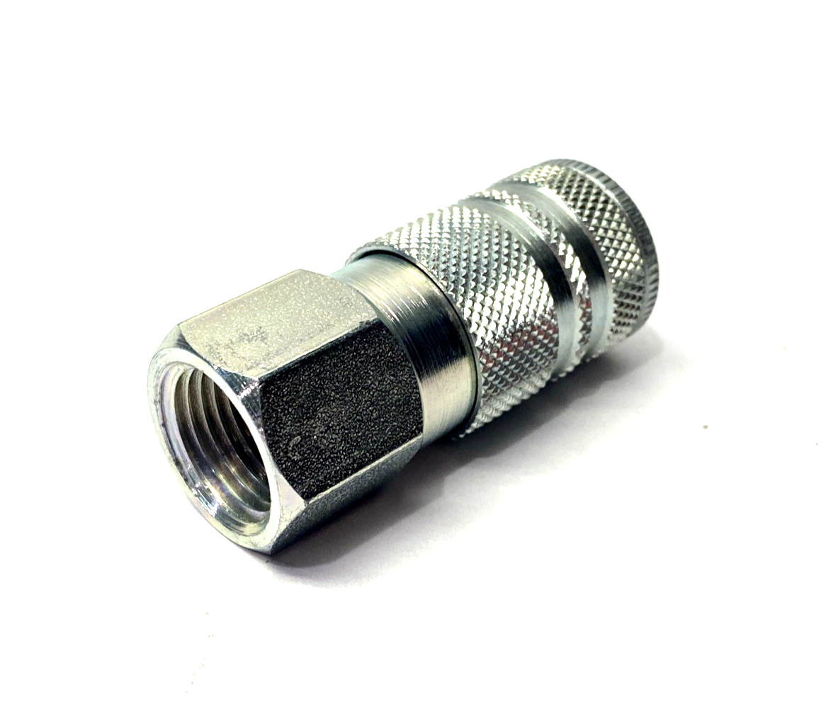 Coilhose 83154351 Pneumatic Hose Coupler Plated 1/2" Female NPT x 3/8" Body Dia. - Maverick Industrial Sales