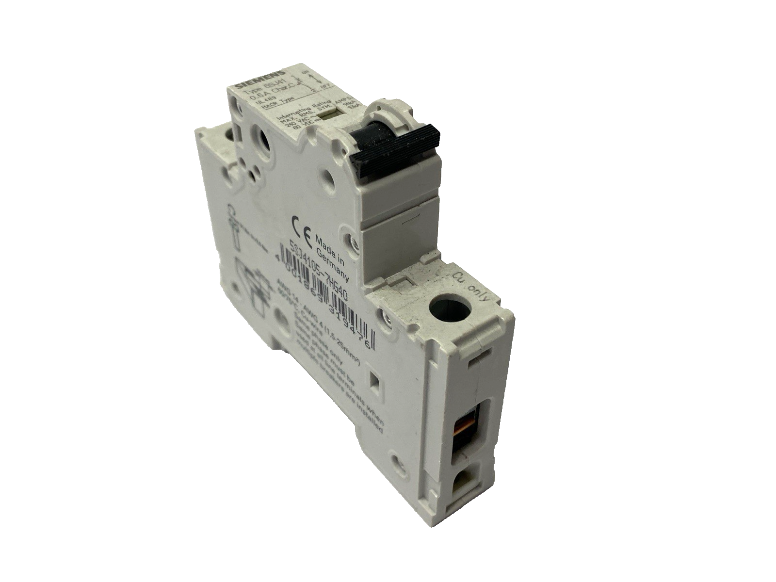 Siemens 5SJ4105-7HG40 Miniature Circuit Breaker 1-Pole 240V 0.5A - Maverick Industrial Sales