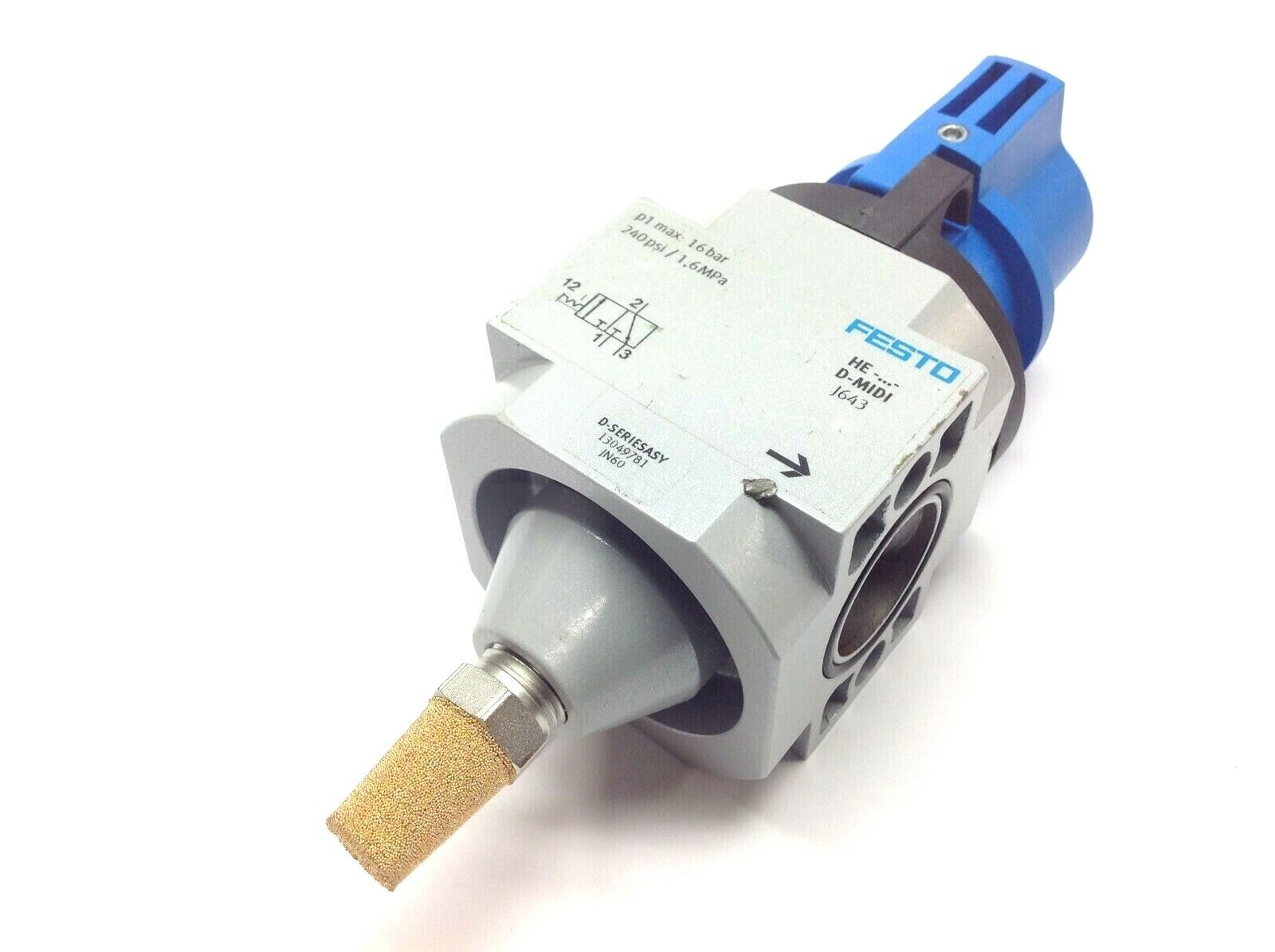Festo HE-...-D-MIDI Manual On/Off Valve D-SERIESASY 13094781 MISSING PORT BLOCKS - Maverick Industrial Sales