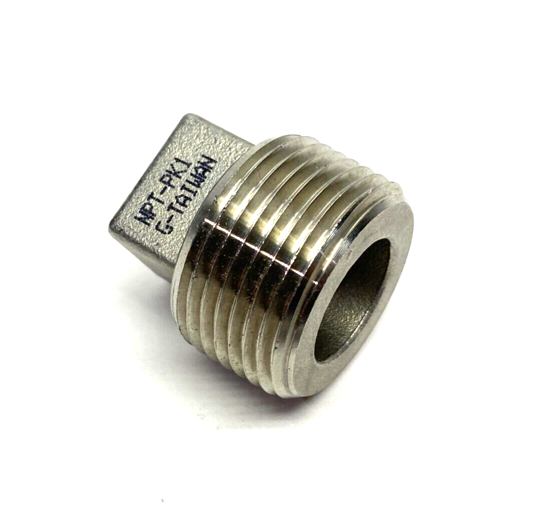 NPT-PK1 Threaded Square Head Plug 1" NPT 304 Steel, SP114, TC-304, 1-150 - New – Open box - Maverick Industrial Sales