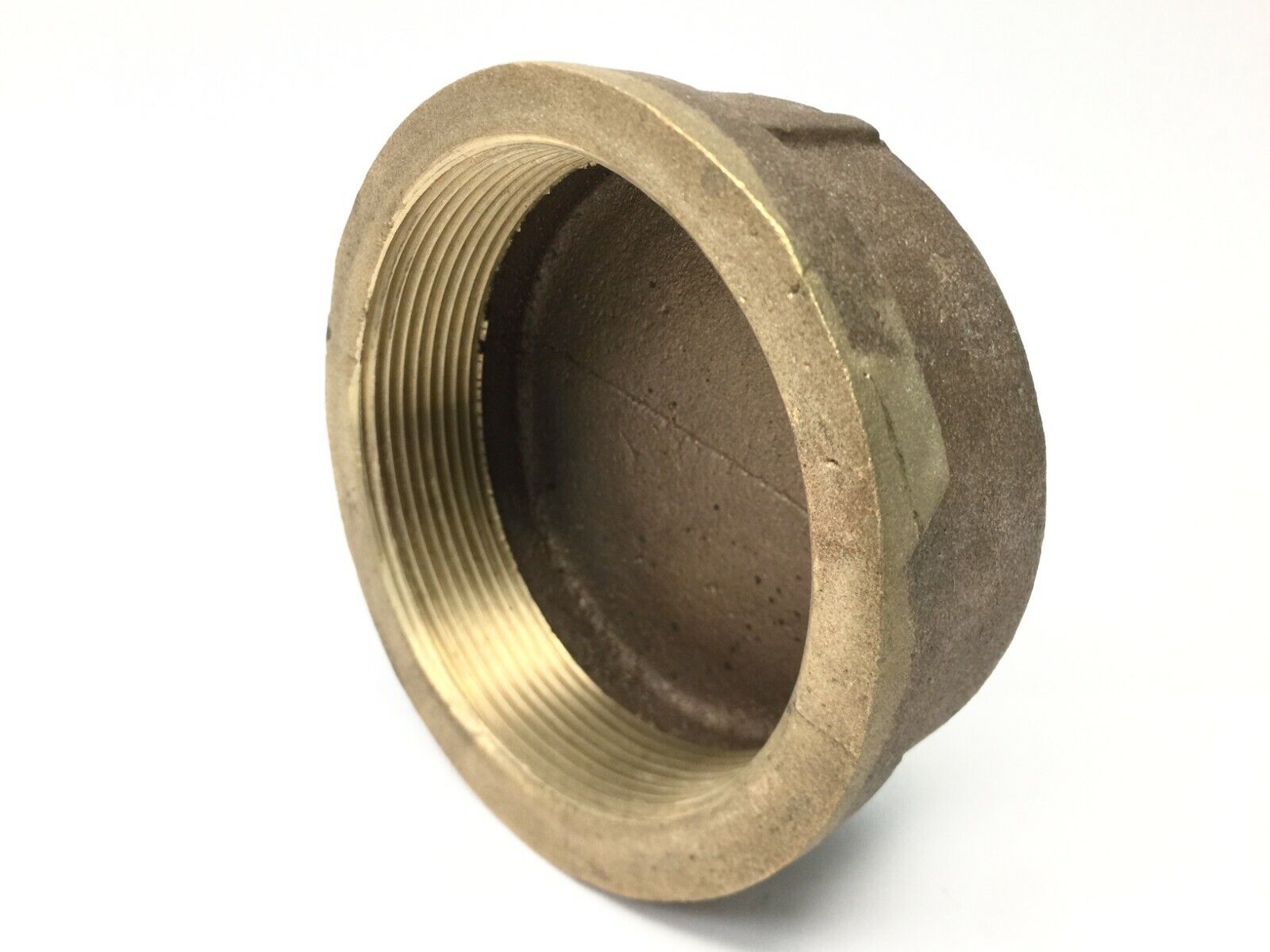 Pipe Cap Cast Bronze 4" FNPT ASTM B61 B62, 5-3/8" OD - New – Open box - Maverick Industrial Sales
