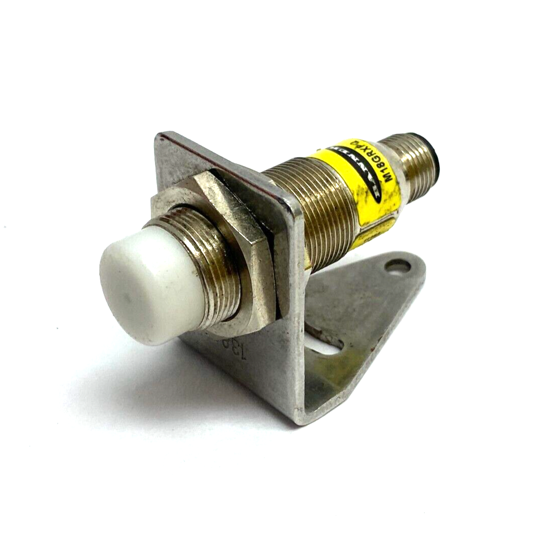 M18GRXPQ, 76375 | Banner M18GRXPQ EZ-LIGHT 2-Color General Purpose Indicator 76375 w 13881 Bracket - Used - Maverick Industrial Sales