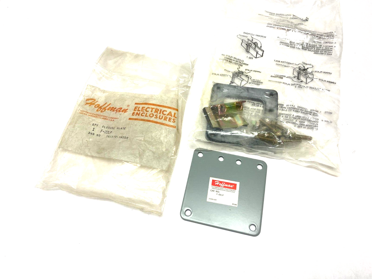 F22LP | Hoffman nVent Lay-In Closure Plate, 2.50 x 2.50", Gray Steel - New Other - Maverick Industrial Sales