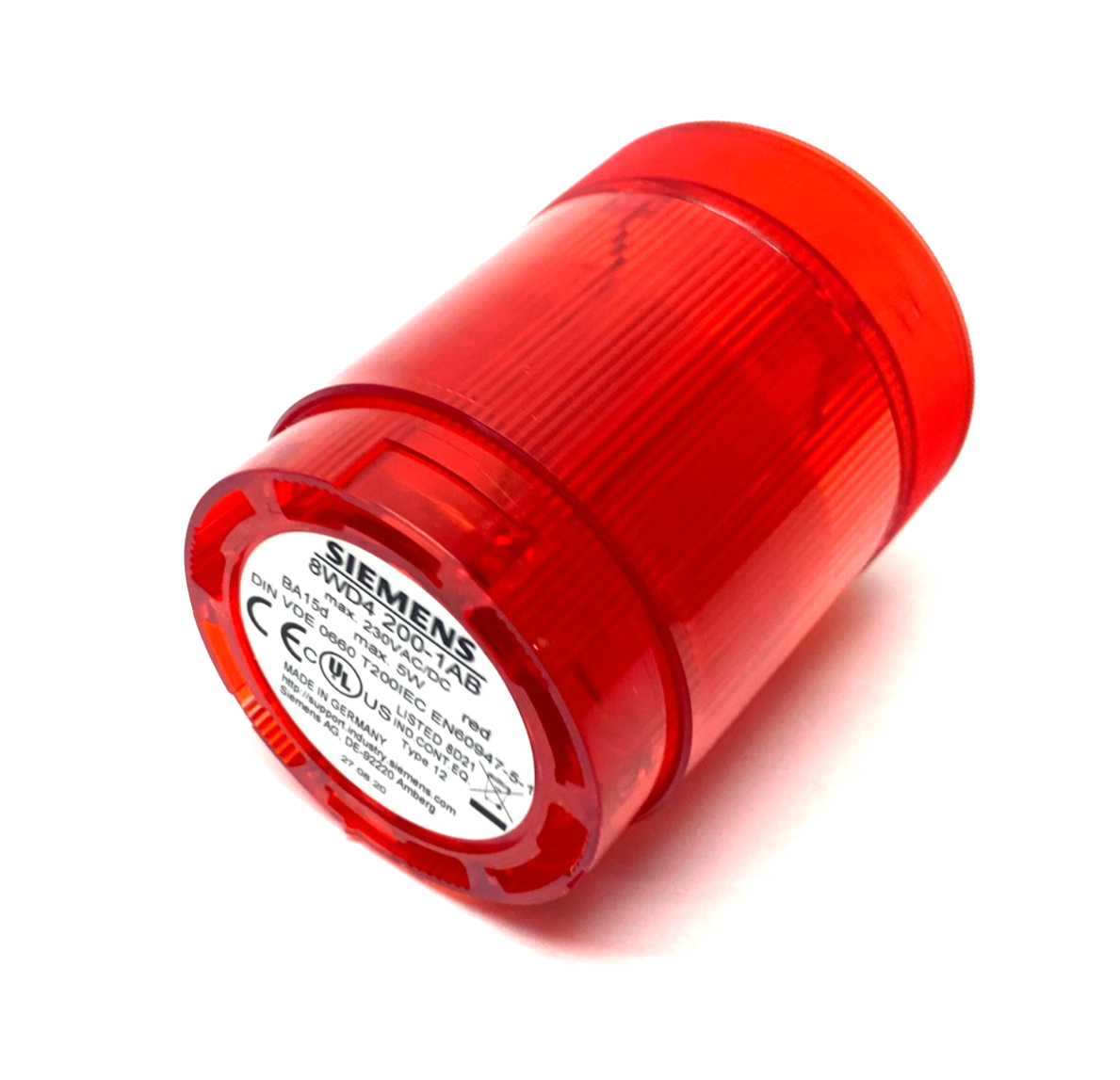 Siemens 8WD4 200-1AB 50mm Steady-Light Element Red 12-230V AC/DC - Maverick Industrial Sales