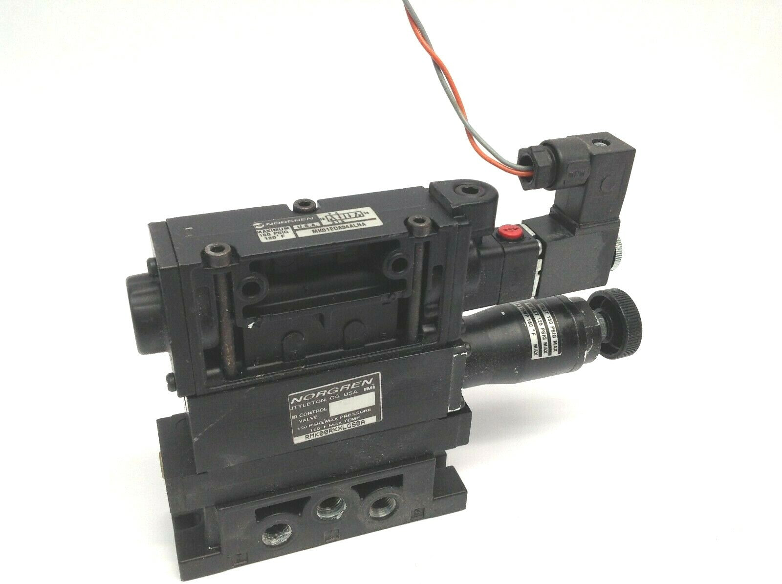 Norgren RMK00RKXLGS0A Regulator Valve w/ MK01EDA34ALNA Solenoid Valve - Used - Maverick Industrial Sales