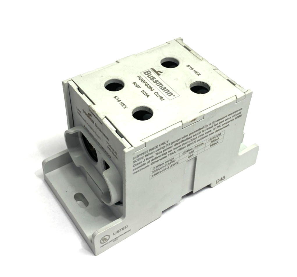 PDBFS500 | Cooper Bussmann Power Distribution Block 600V 620A - Used - Maverick Industrial Sales