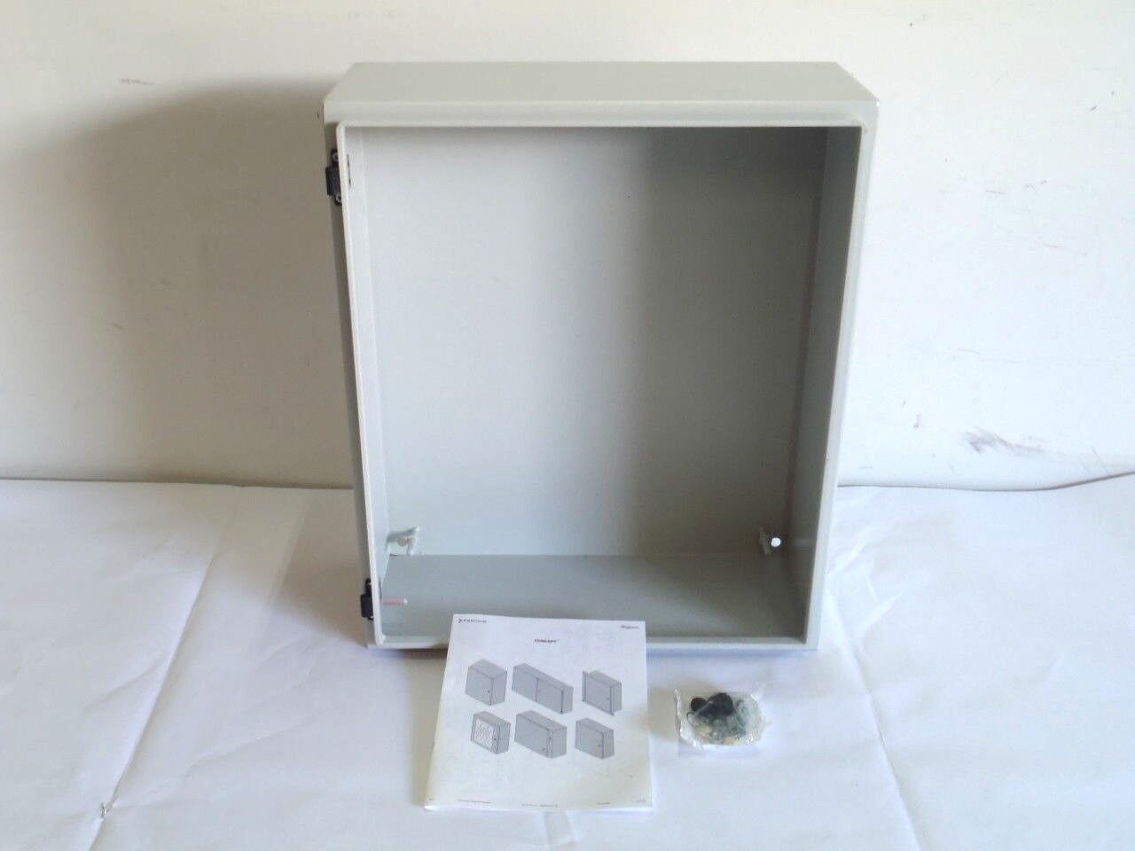 Hoffman CSD24208LG Wall Mount NEMA 4/12 Steel Enclosure 24" x 20" x 8" NO DOOR - New – Open box - Maverick Industrial Sales