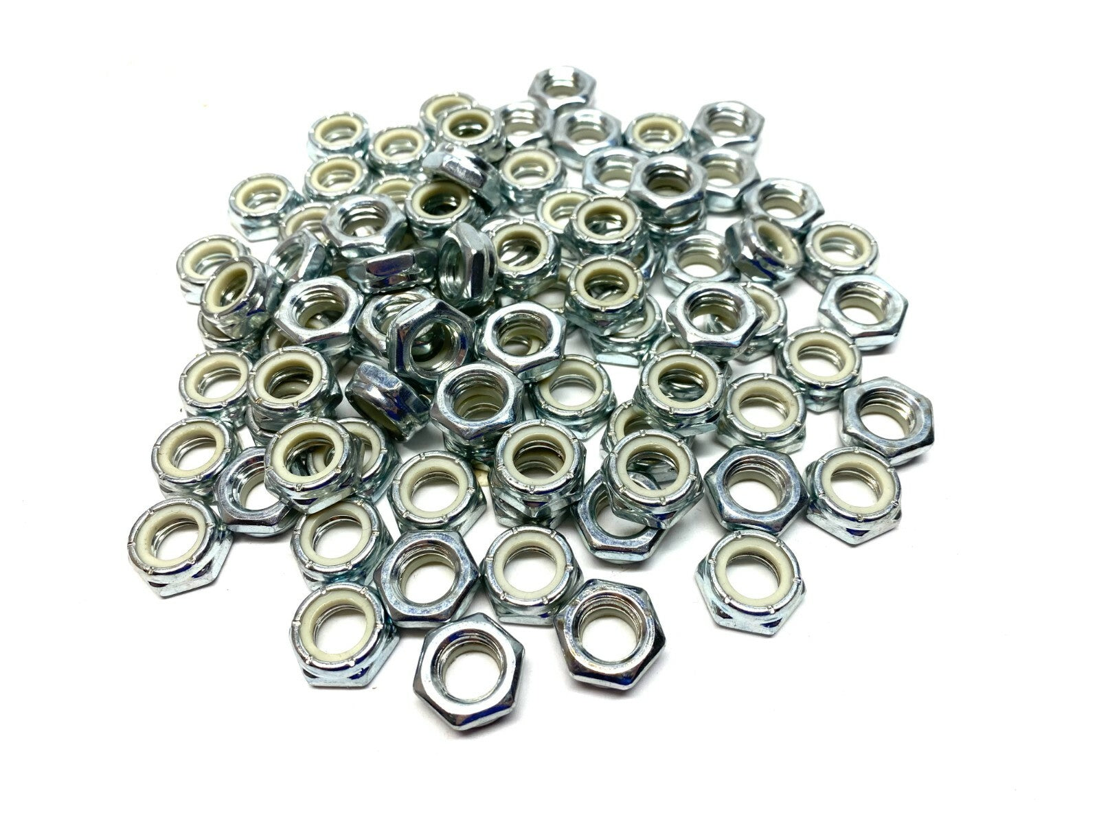 1/2"-13 Chrome Steel Nylon Insert Lock Nuts LOT OF 86 - New - Maverick Industrial Sales