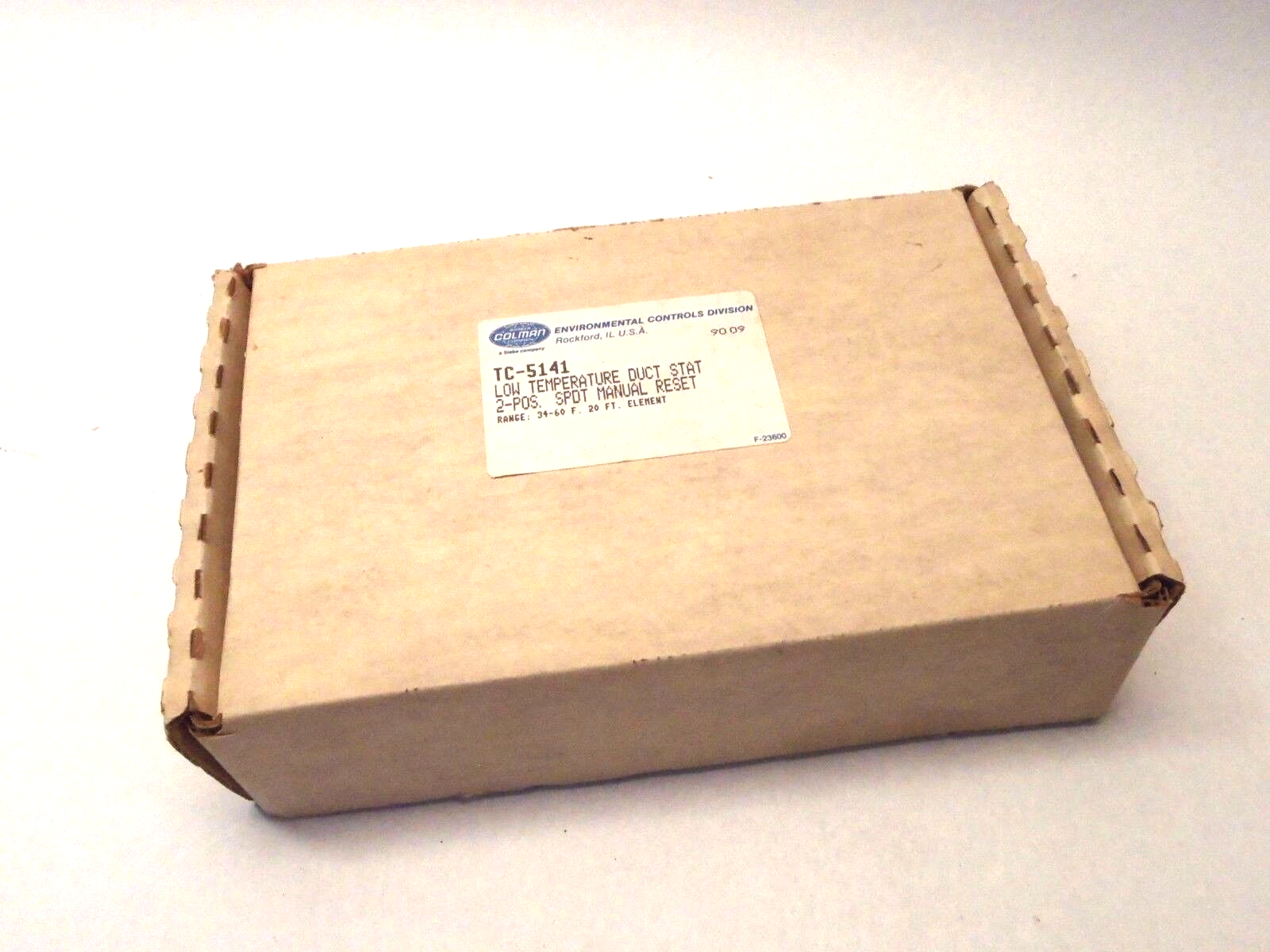 Barber Colman TC-5141 Low Temp Duct 2-Pos Stat w/ Spot Manual Reset 34-60F - New - Maverick Industrial Sales