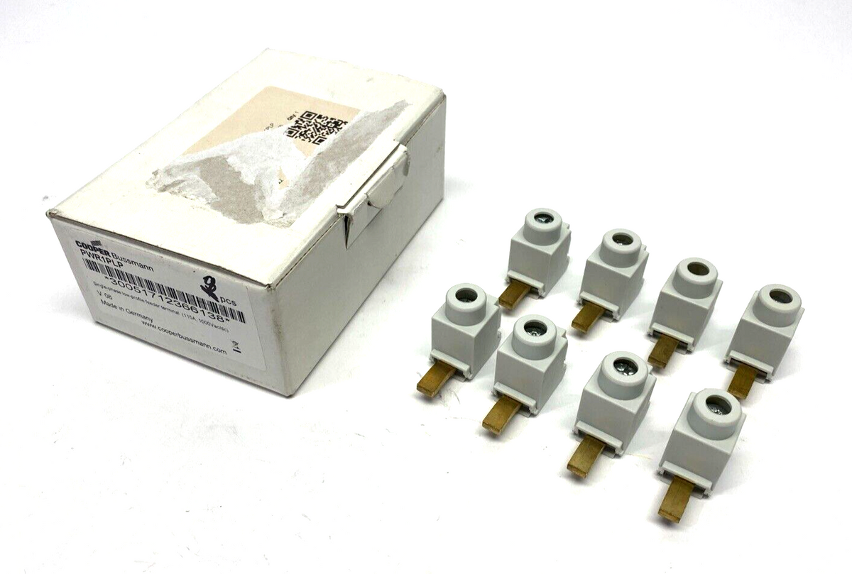 PWR1PLP | Cooper Bussmann Comb Busbar, Low-Profile Feeder Terminal 115A LOT OF 8 - New – Open box - Maverick Industrial Sales