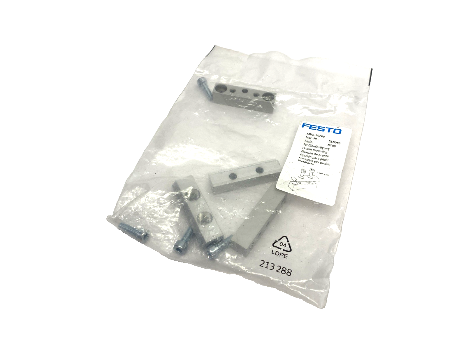 Festo MUE-70/80 Profile Mounting Kit 558043 - Maverick Industrial Sales