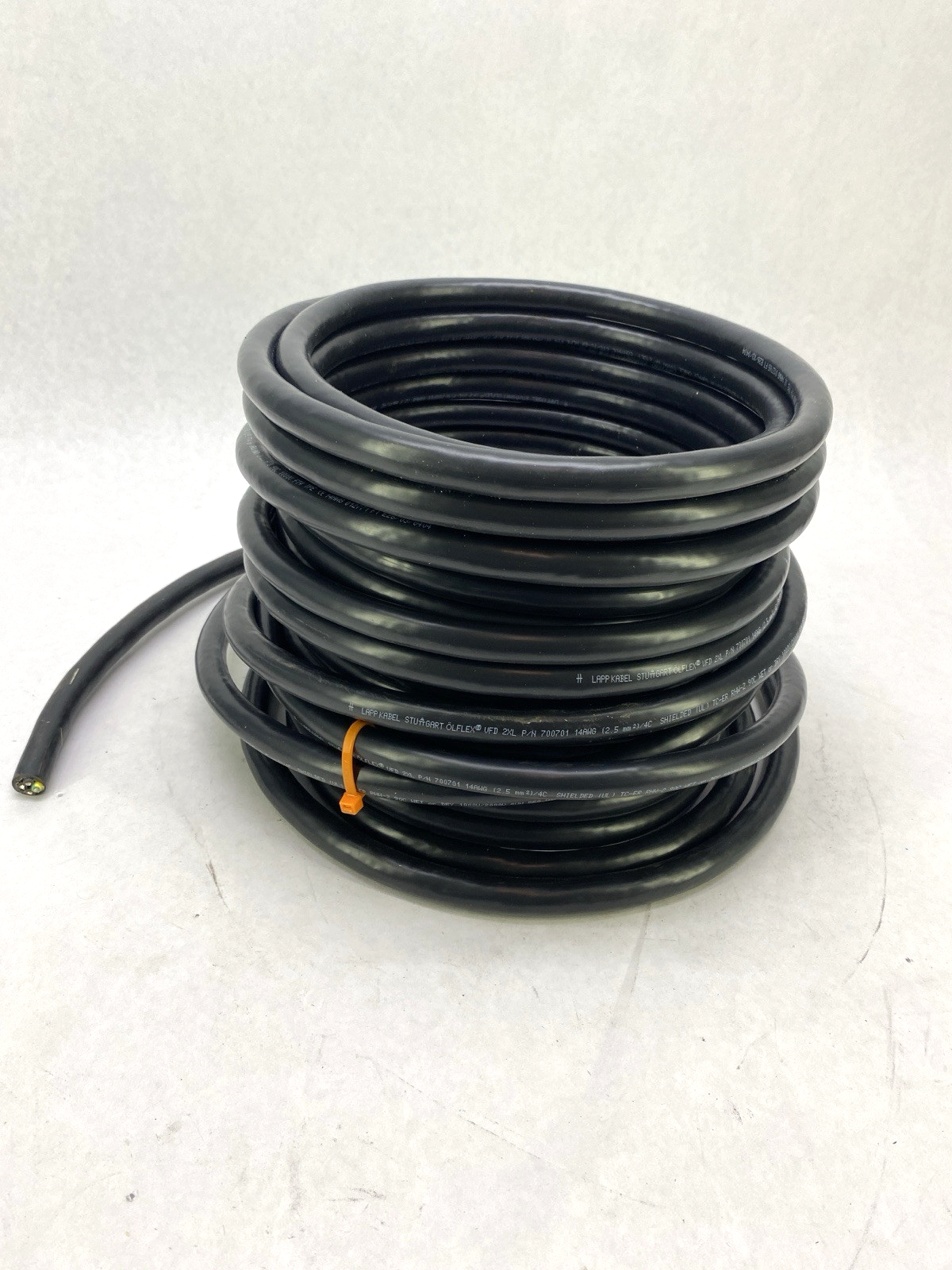 LAPP 700701 Cable OLFLEX VFD 2XL 4G2,5 55.0 FT 4C 14 AWG Black - Maverick Industrial Sales