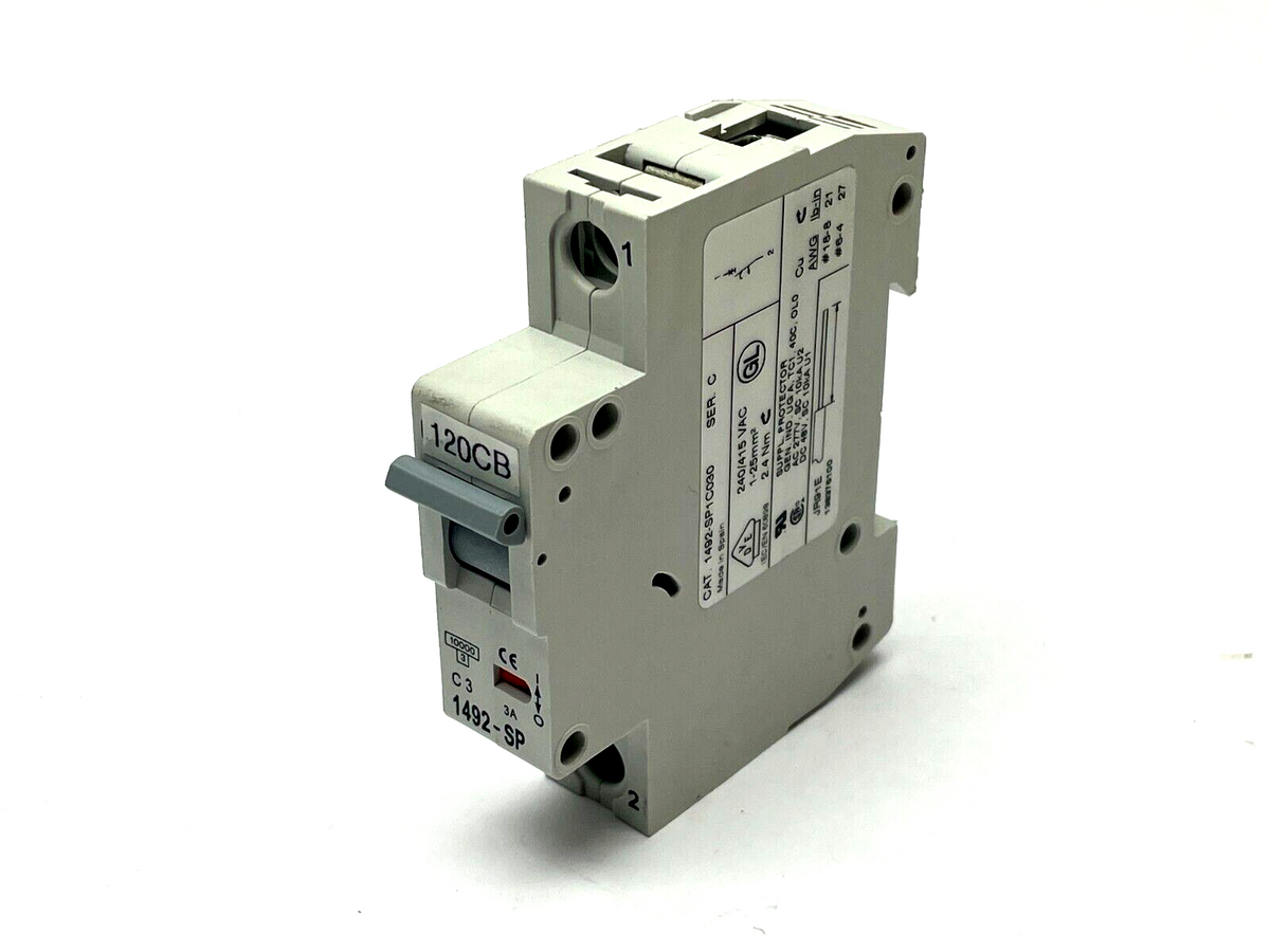 1492-SP1C030 | Allen Bradley Ser. C Breaker 3A 1P 277V - Used - Maverick Industrial Sales