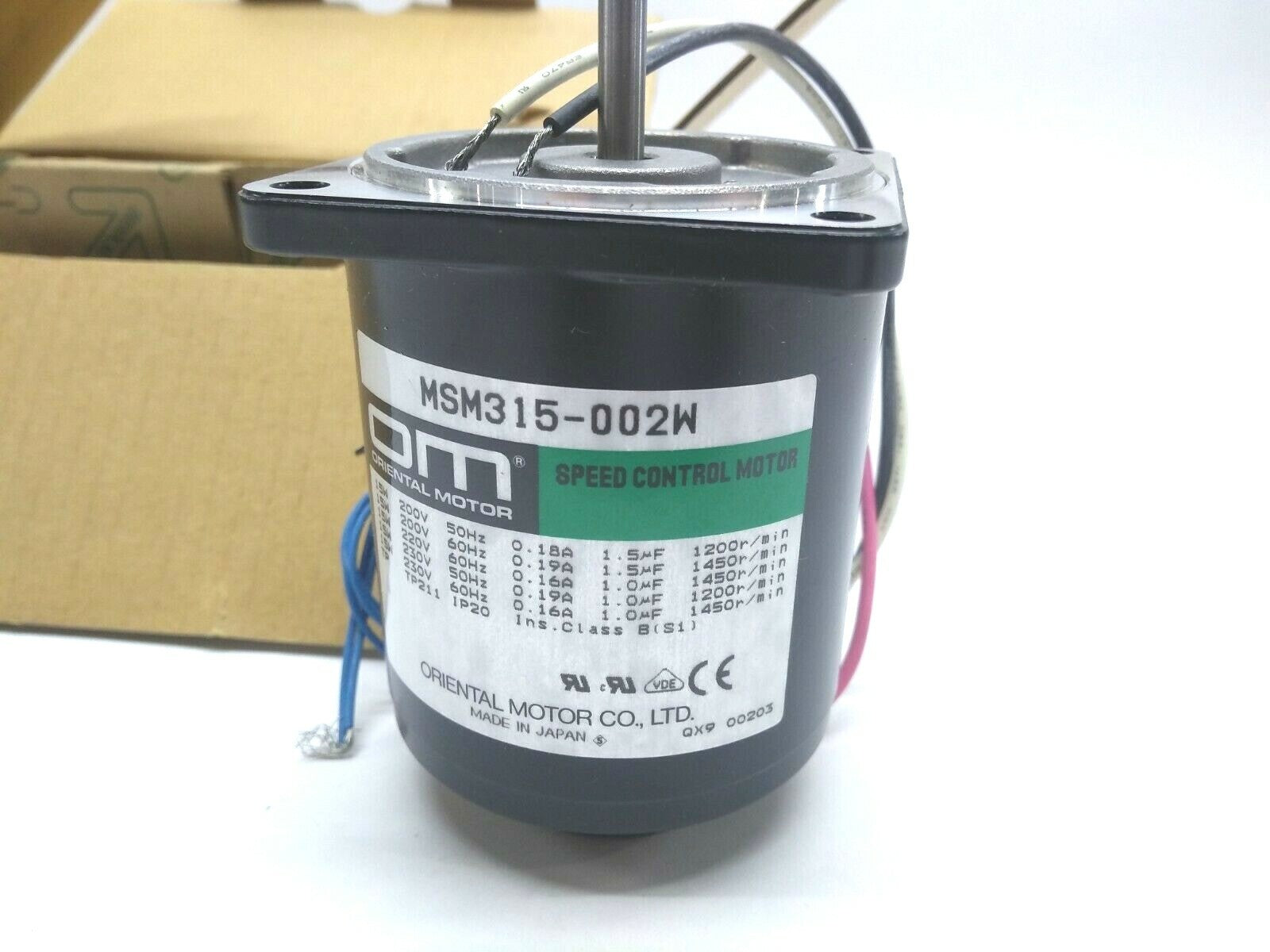 Oriental Motor Speed MSM315-002W Control Motor - Used - Maverick Industrial Sales