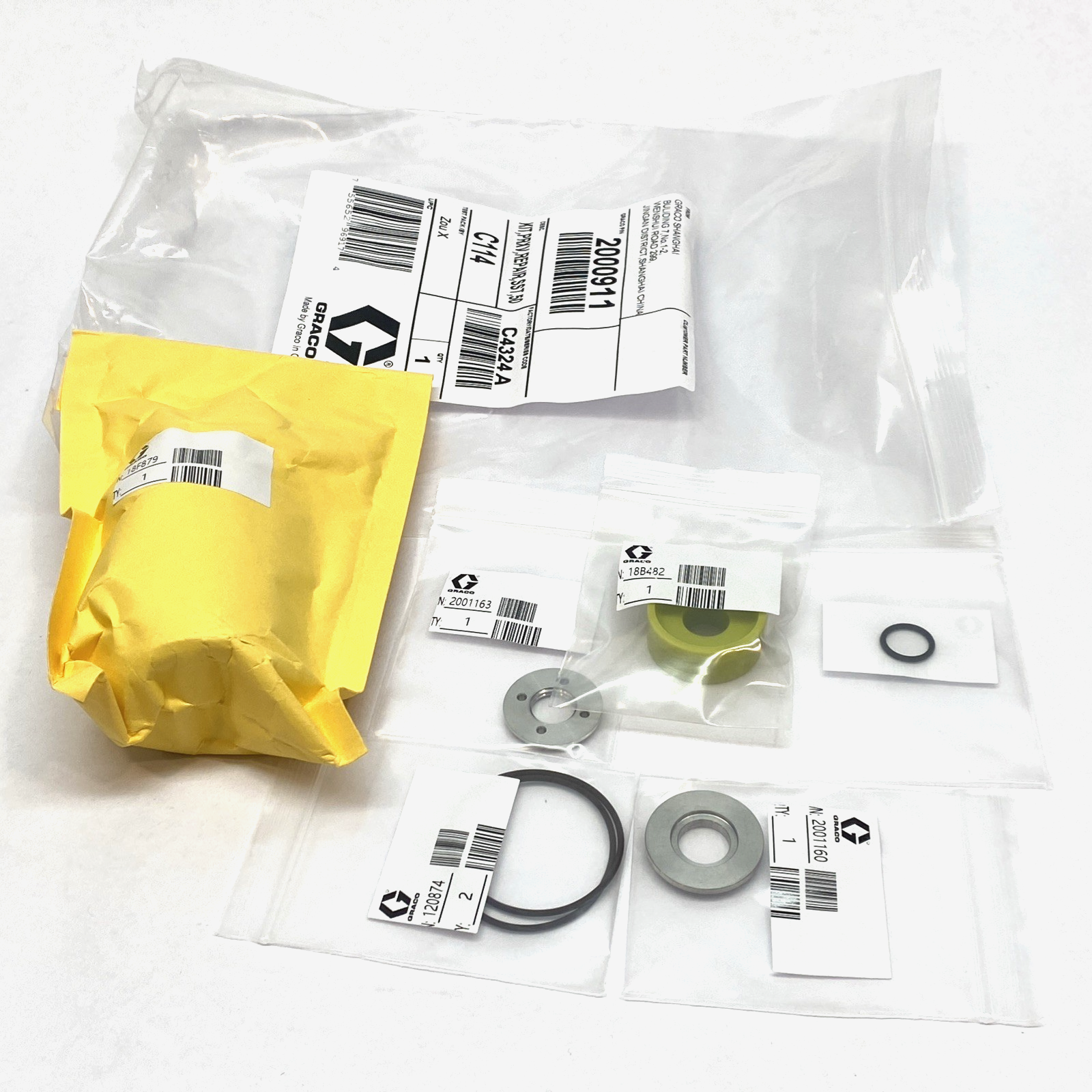 Graco 2000911 Repair kit PRXV,SST,50 - New – Open box - Maverick Industrial Sales