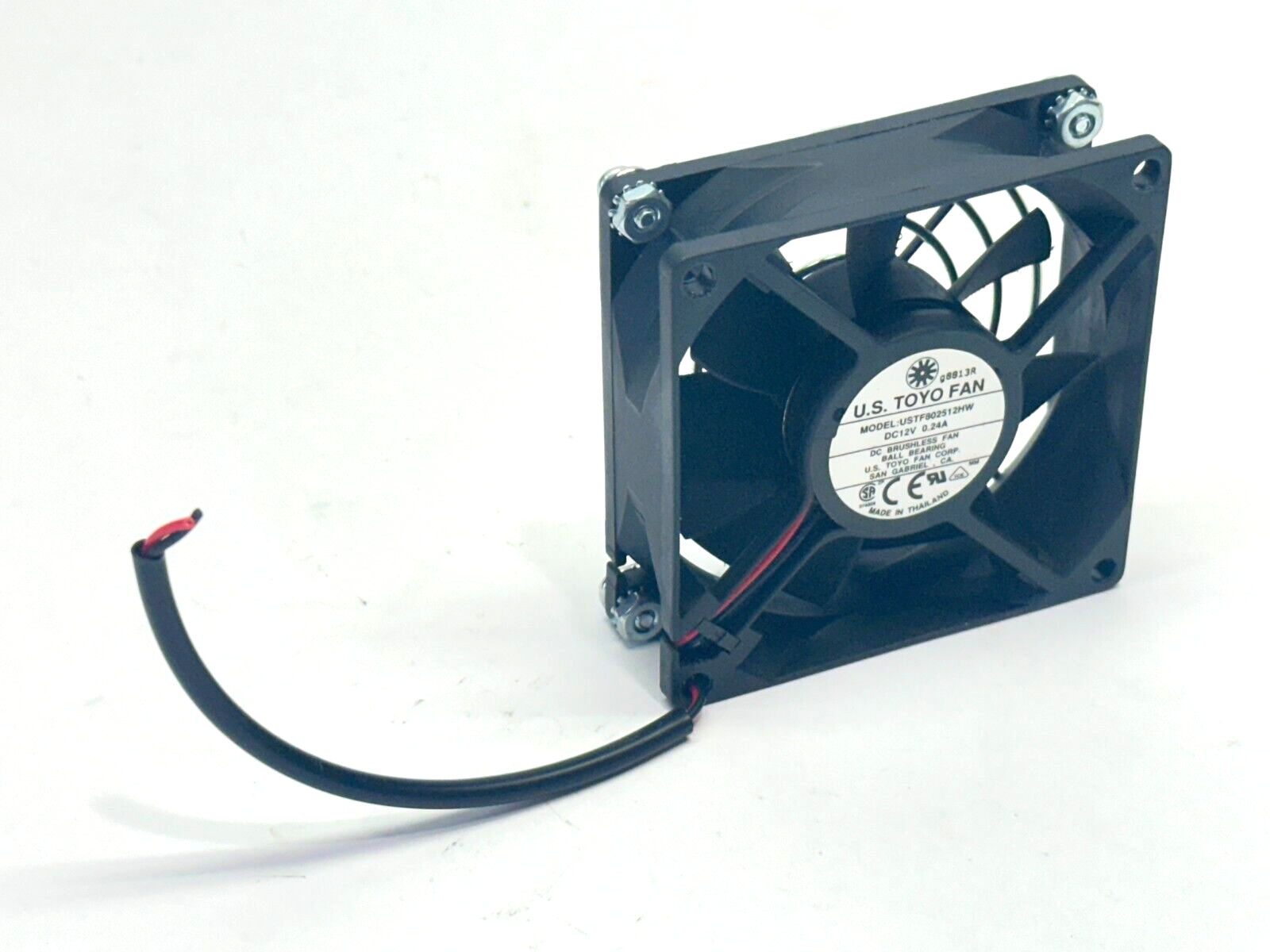 U.S. Toyo Fan USTF802512HW DC Brushless Fan 0.24A 12VDC - Used - Maverick Industrial Sales