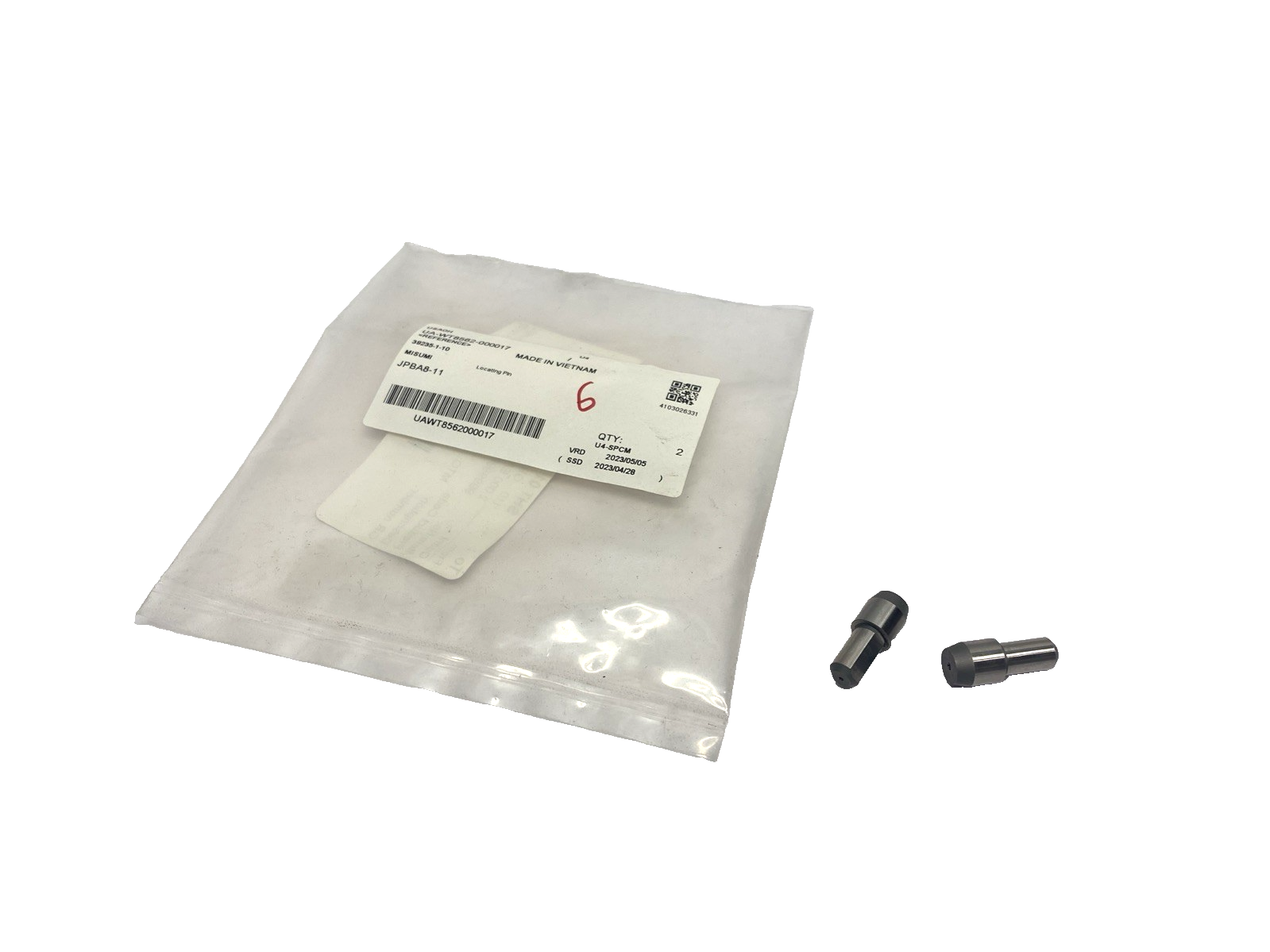 MiSUMi JPBA8-11 Large Head Locating Pin 11mm Position Side 8mm Mount Side 2-PACK - Maverick Industrial Sales