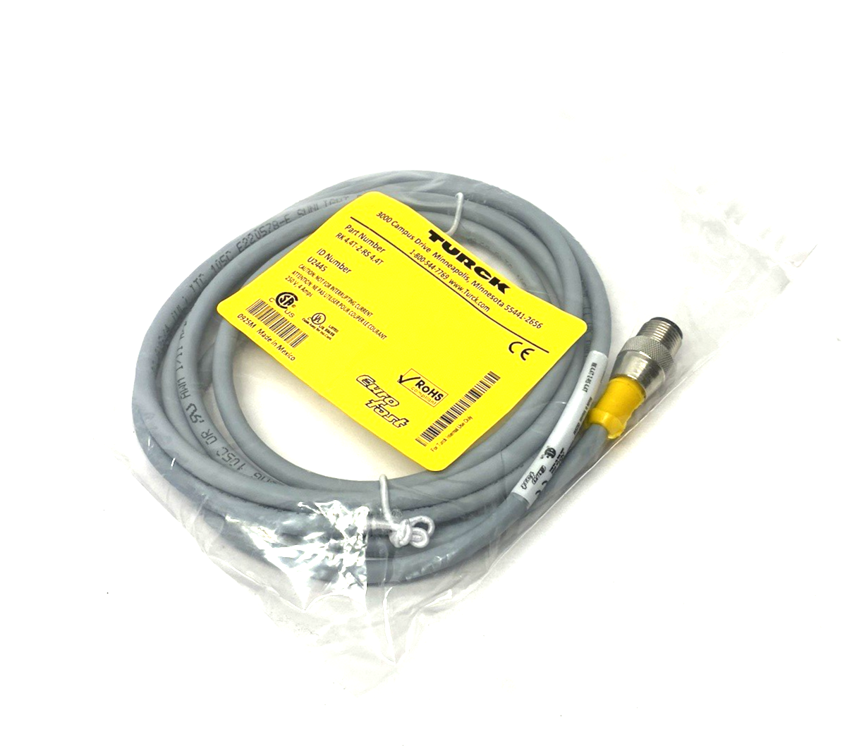 Turck RK 4.4T-2-RS 4.4T Eurofast Sensor/Actuator Extension Cable U2445 - Maverick Industrial Sales