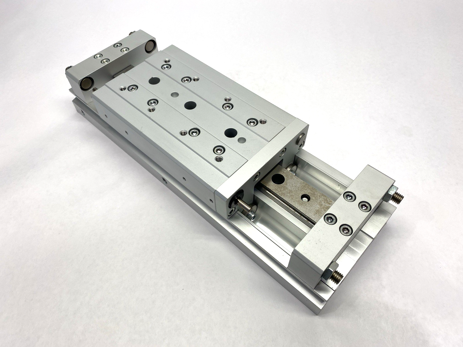 SMC MXW25-100B Pneumatic Slide Linear Guide Table 25mm Bore 100mm Stroke - Maverick Industrial Sales