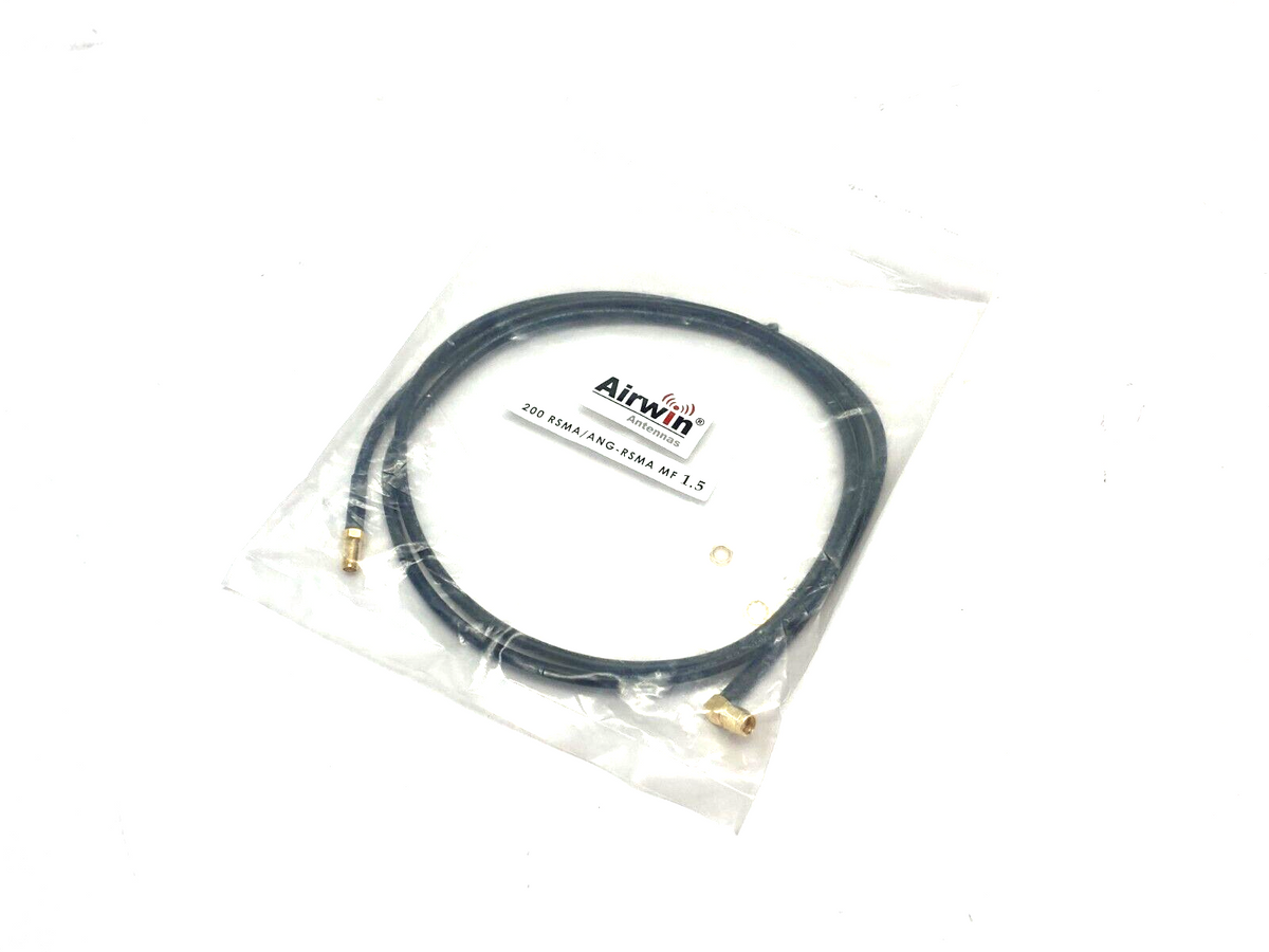 200 RSMA/ANG-RSMA MF 1.5 | Airwin Antennas Angled Coaxial Connection Cordset - New - Maverick Industrial Sales