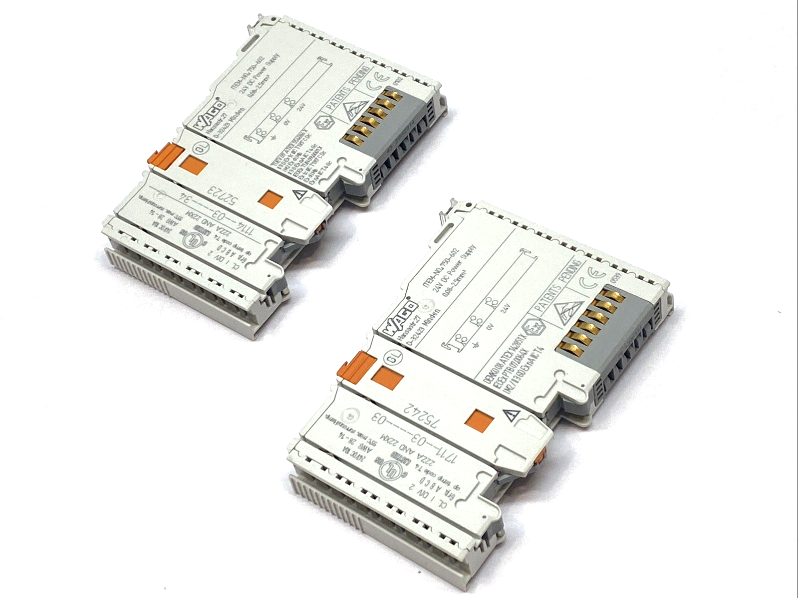 750-602 | WAGO Passive I/O Power Supply 24VDC 10A LOT OF 2- Used - Maverick Industrial Sales