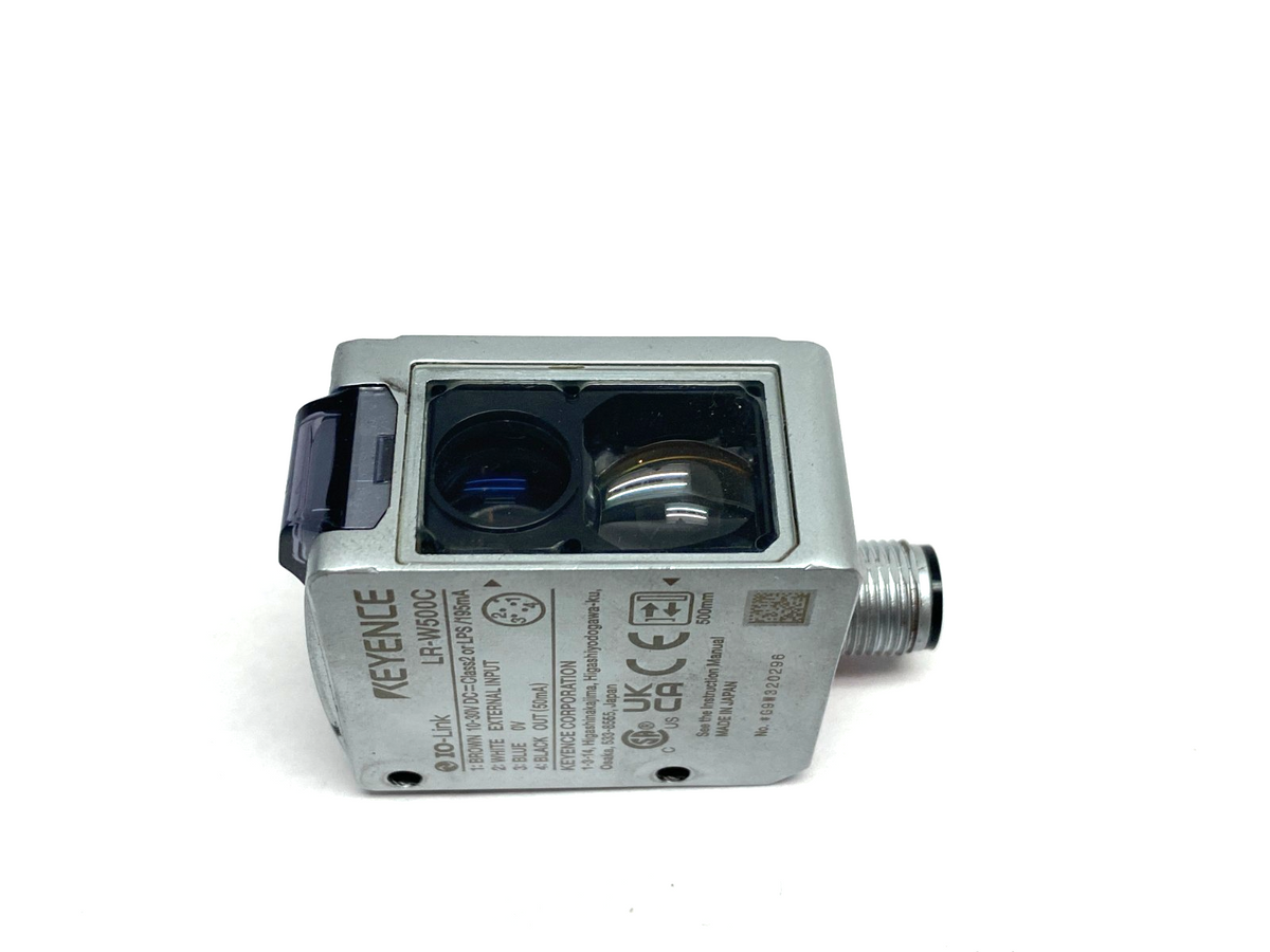 LR-W500C | Keyence Full-Spectrum Self-Contained Sensor, M12 4-Pin Connector- Used - Maverick Industrial Sales
