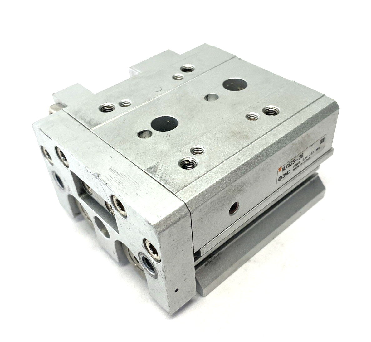 SMC MXS25-30 Twin Bore Dual Rod Guided Slide Table Cylinder, Pneumatic 25mm Bore - Maverick Industrial Sales