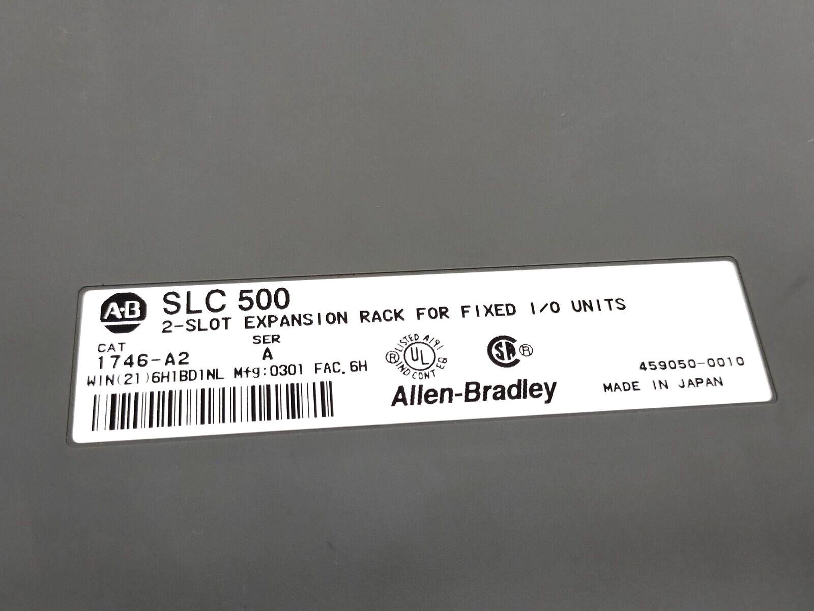 Allen Bradley 1747-L20C Ser. C SLC 500 PLC Processor & 1746-A2 Expansion Rack - Used - Maverick Industrial Sales