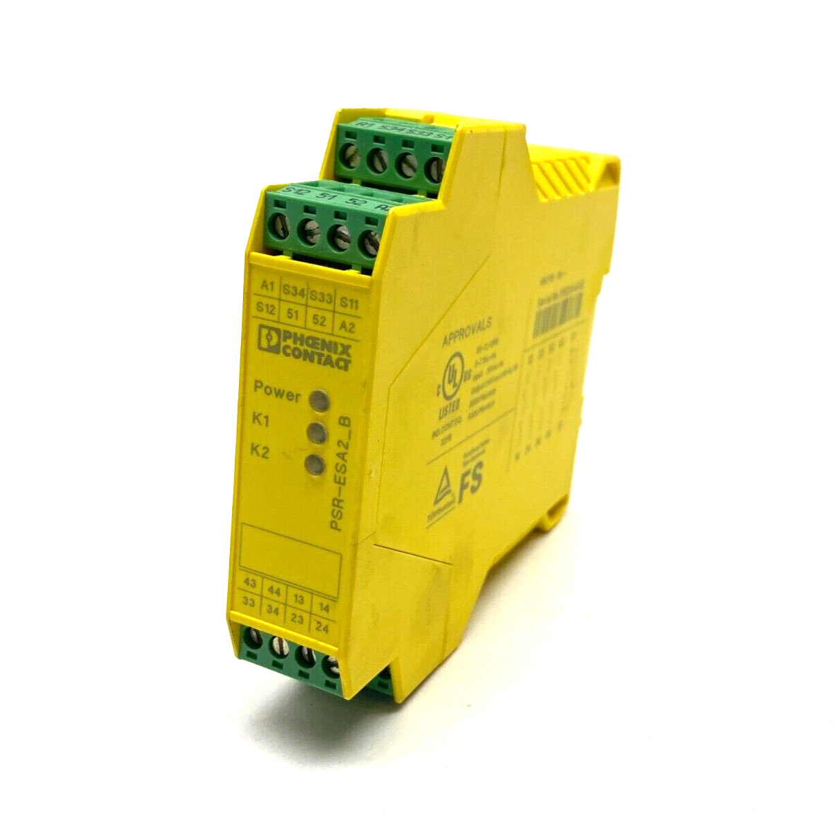 PSR-SCP-24UC/ESA2/4X1/1X2/B,2963802 | Phoenix Contact PSR-SCP-24UC/ESA2/4X1/1X2/B Safety Relay Single-Channel 2963802 - Used - Maverick Industrial Sales