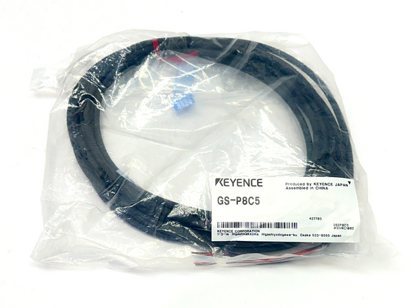 Keyence GS-P8C5 M12 Connector Type Extension Cable Standard Type 8-Pin 5m - Maverick Industrial Sales