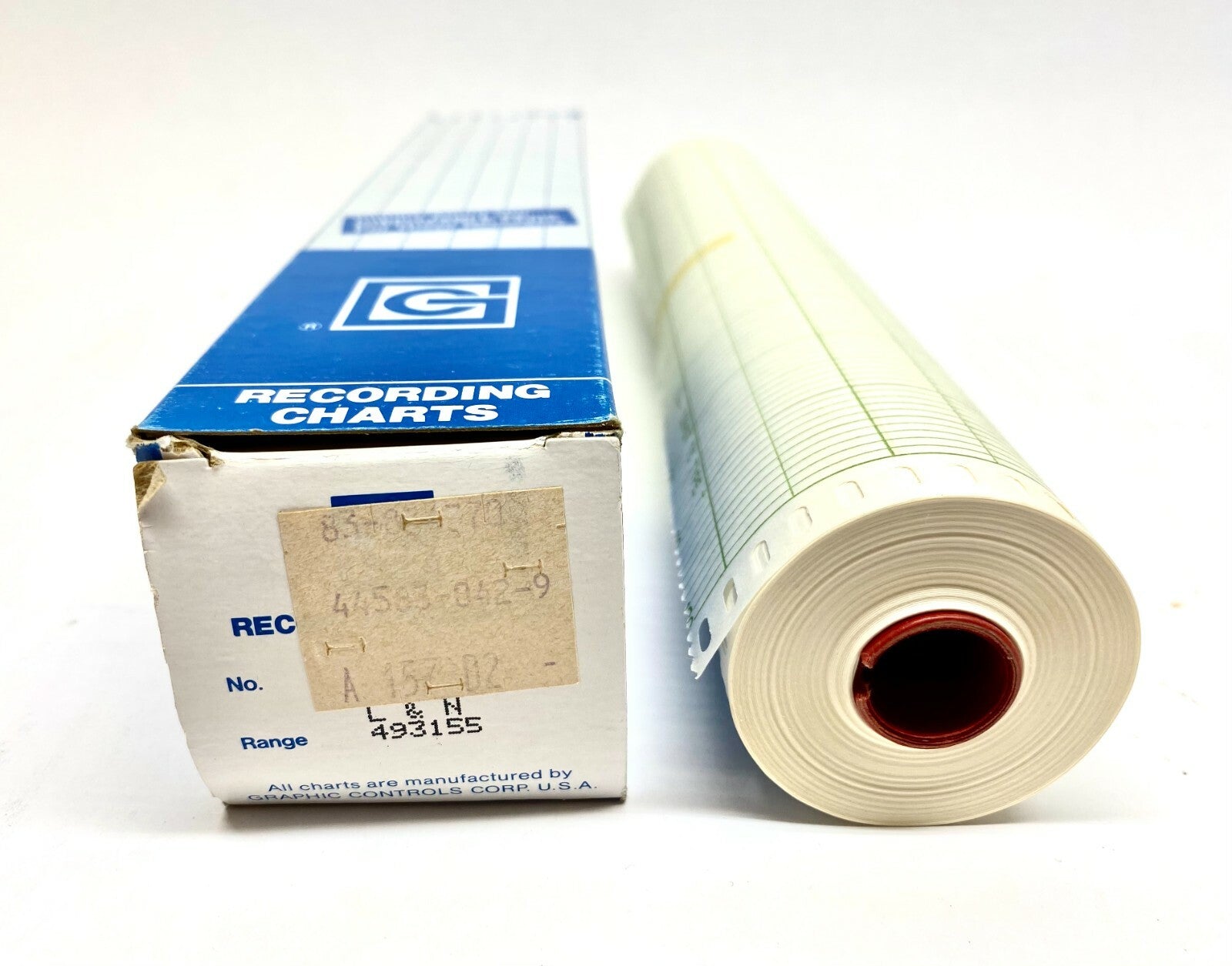 493155 | Graphic Controls Chart Paper Roll 10-3/4" Long 0-120 Degree Range- New – Open box - Maverick Industrial Sales