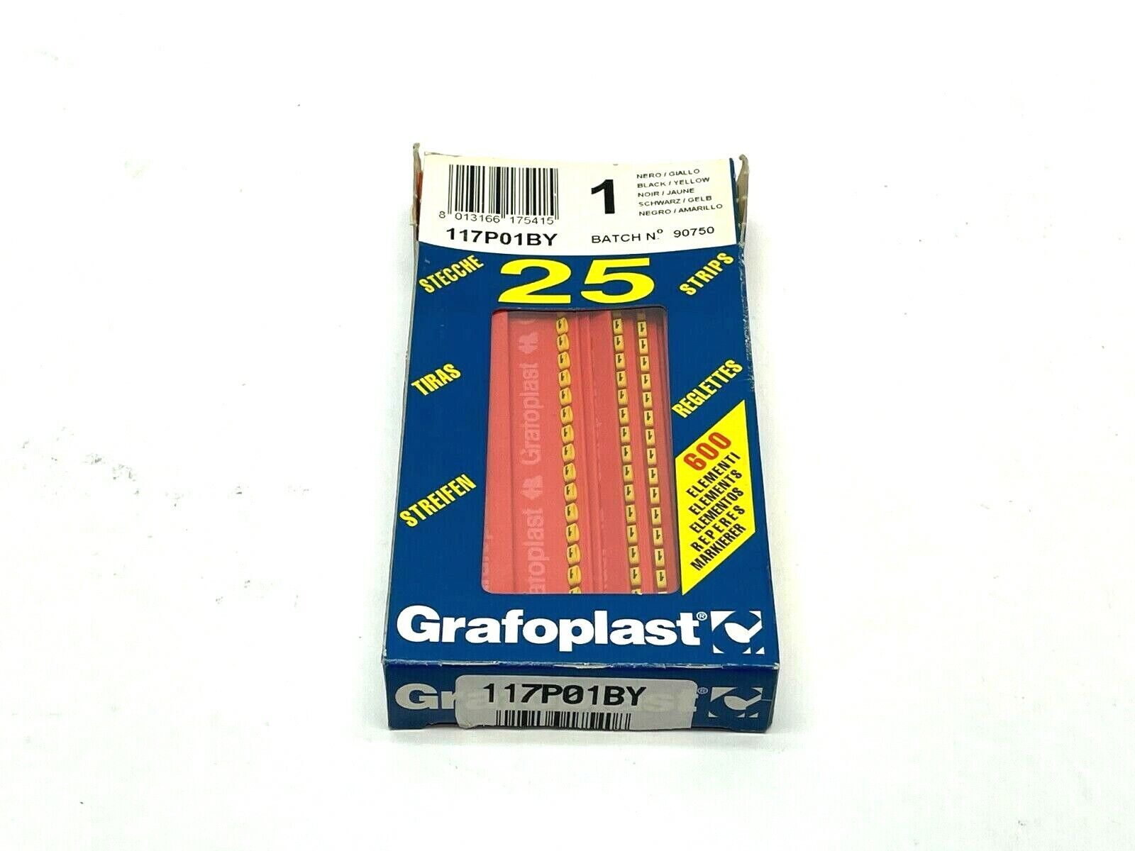 117P01BY | Grafoplast Wiremarker Strips PKG OF 25 - New – Open box - Maverick Industrial Sales